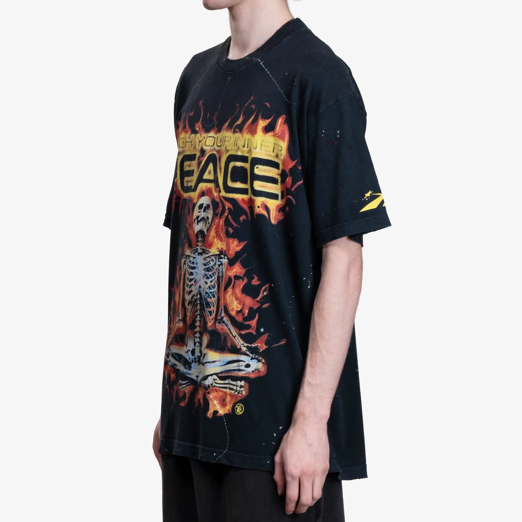 HELLSTAR Inner Peace Skeleton T-Shirt Black - 3