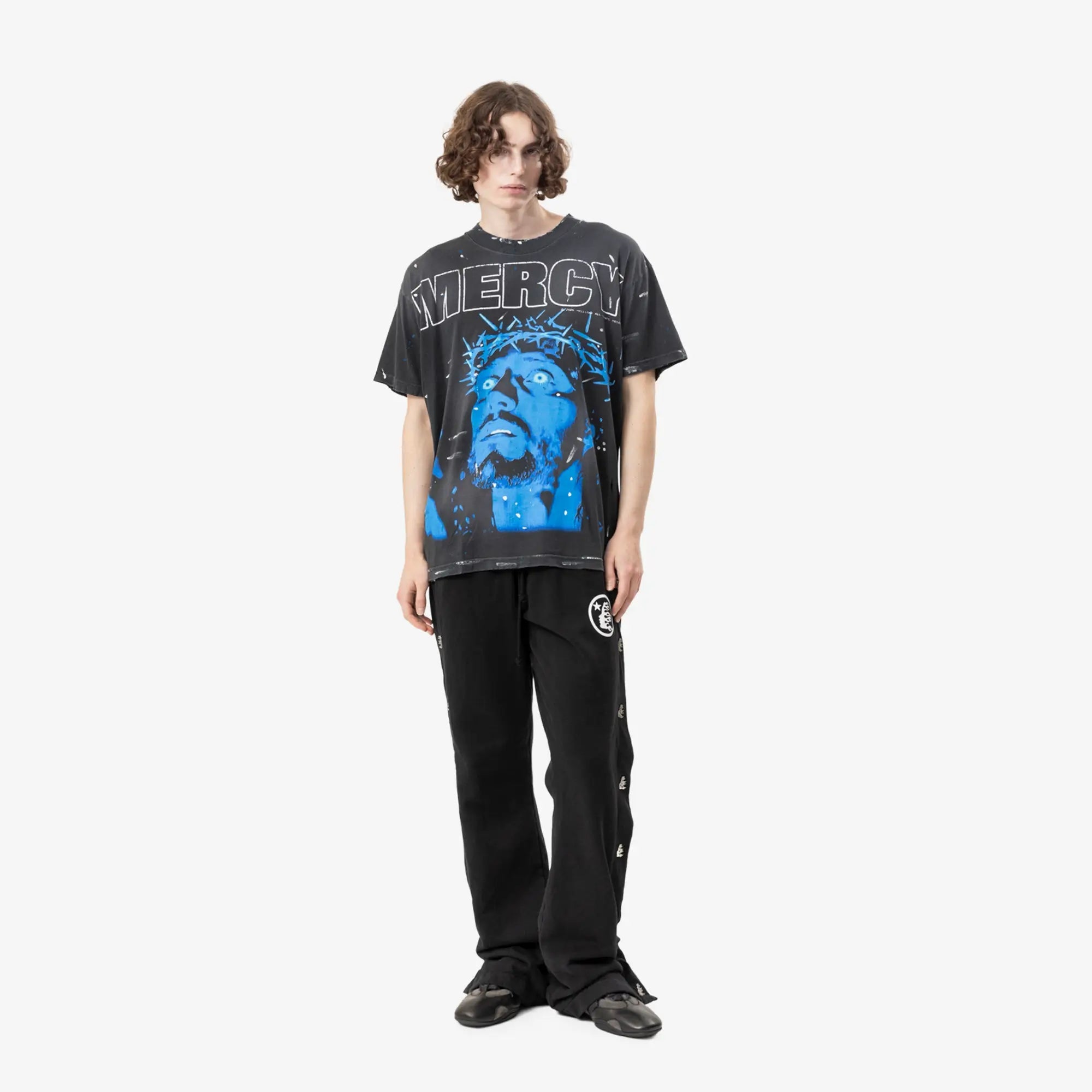 HELLSTAR Mirror Face Sweatpants Black - 2