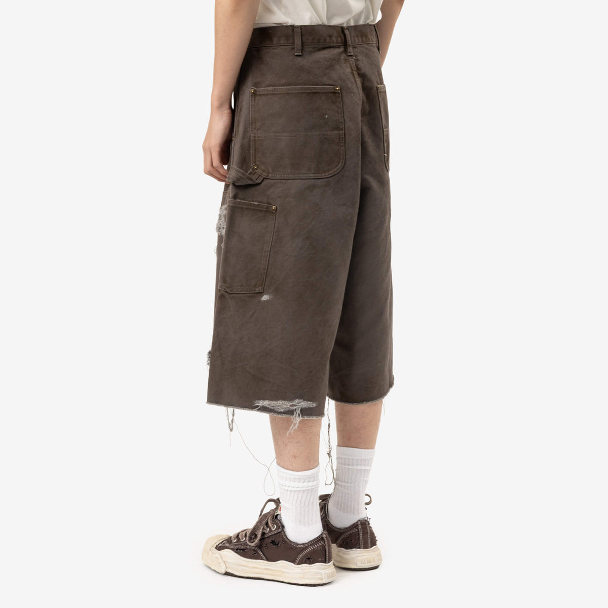 Kamiya Boro Duck Painter Bermuda Shorts Gray-4