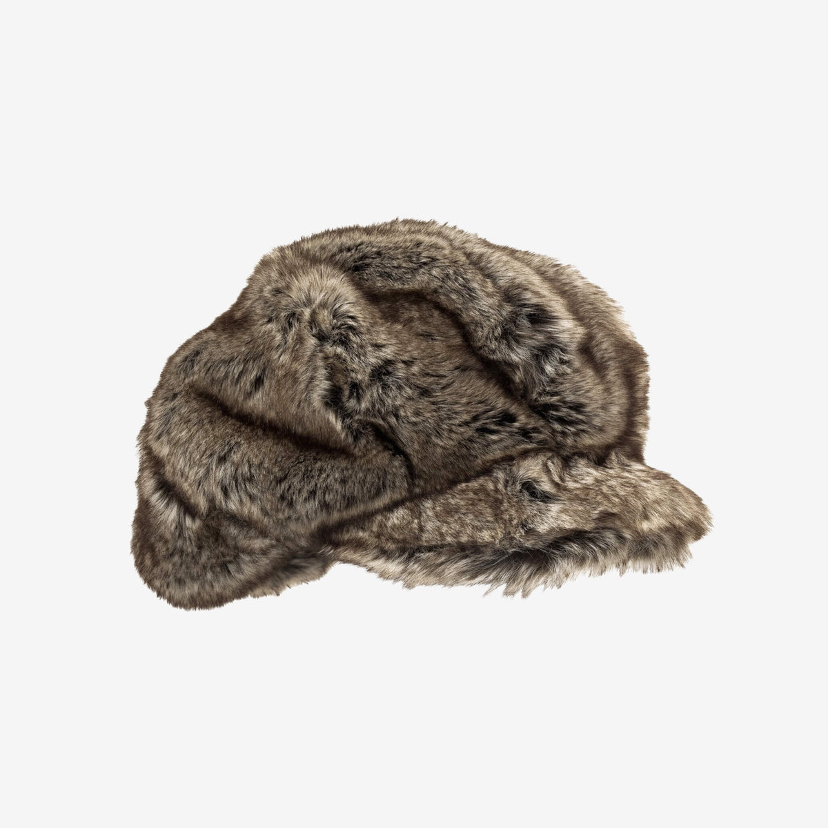 Kamiya CA4LA Faux Fur Newsboy Cap Gray-1