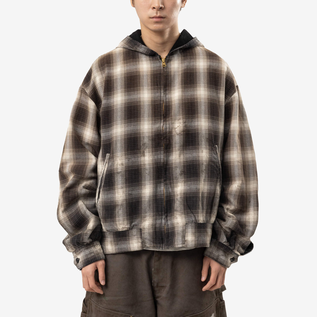 Kamiya OG Check Sun Faded Jacket Black-1