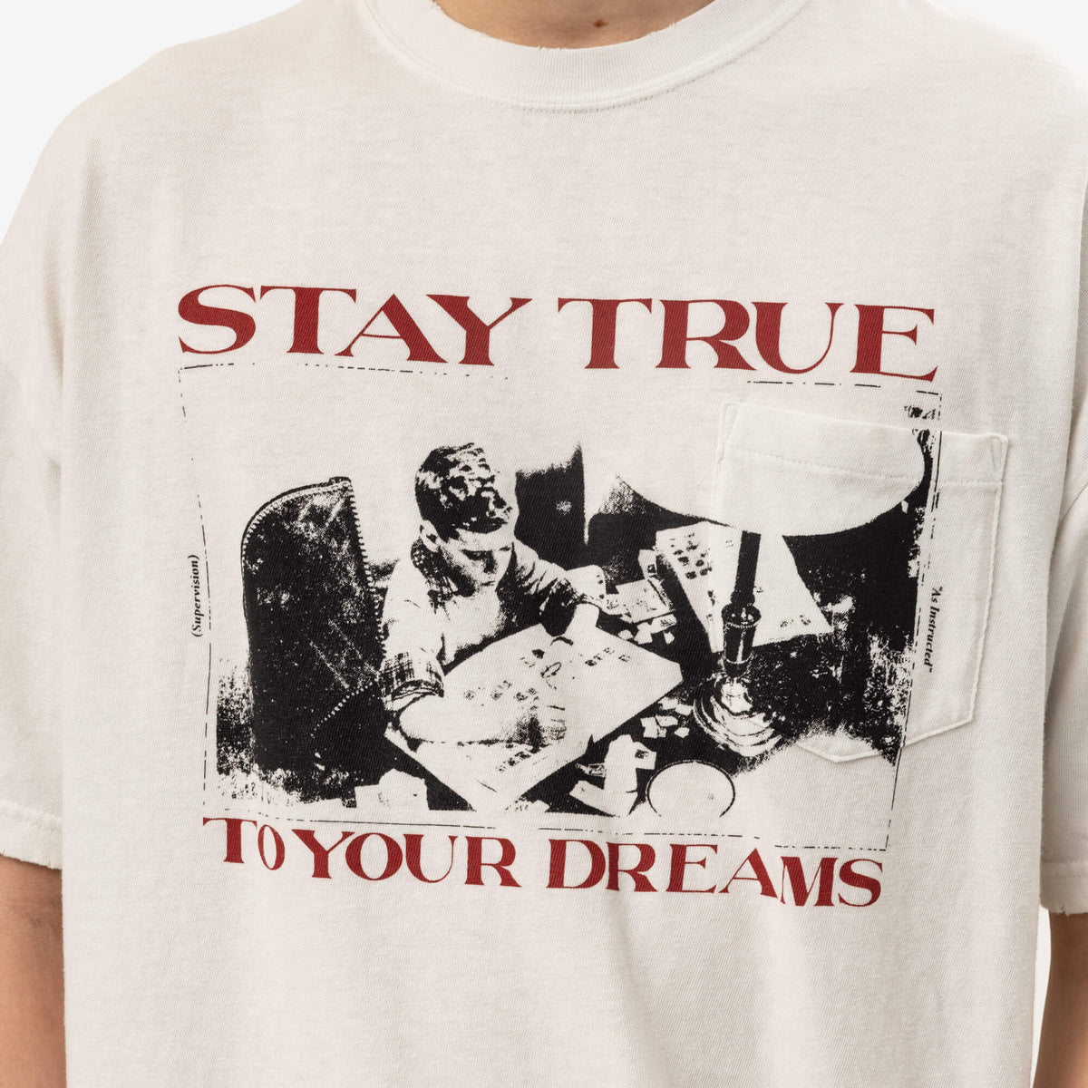 Kamiya Stay True To Your Dreams Pocket T-Shirt White-5
