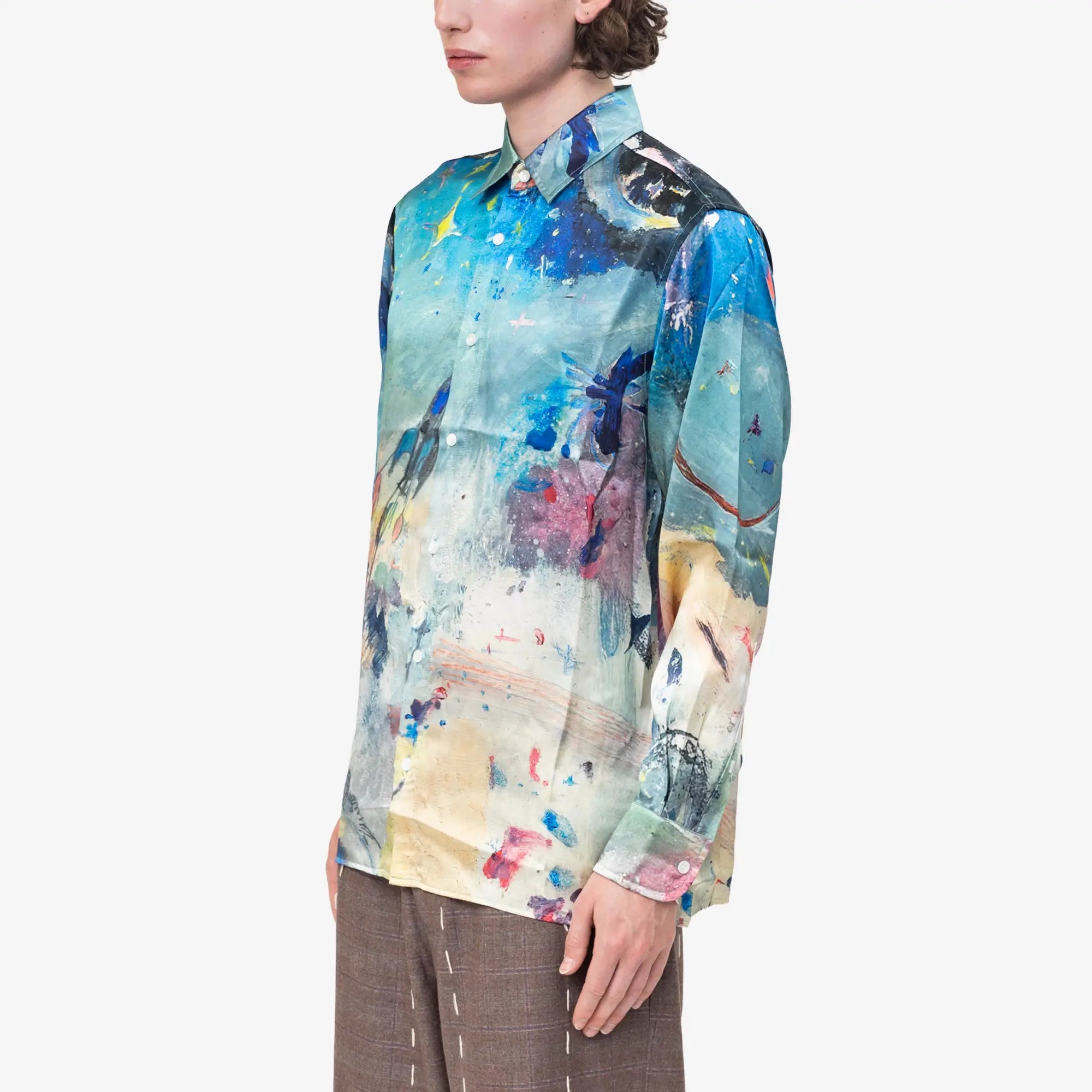 KidSuper Book Page Silk Shirt Multi - 3