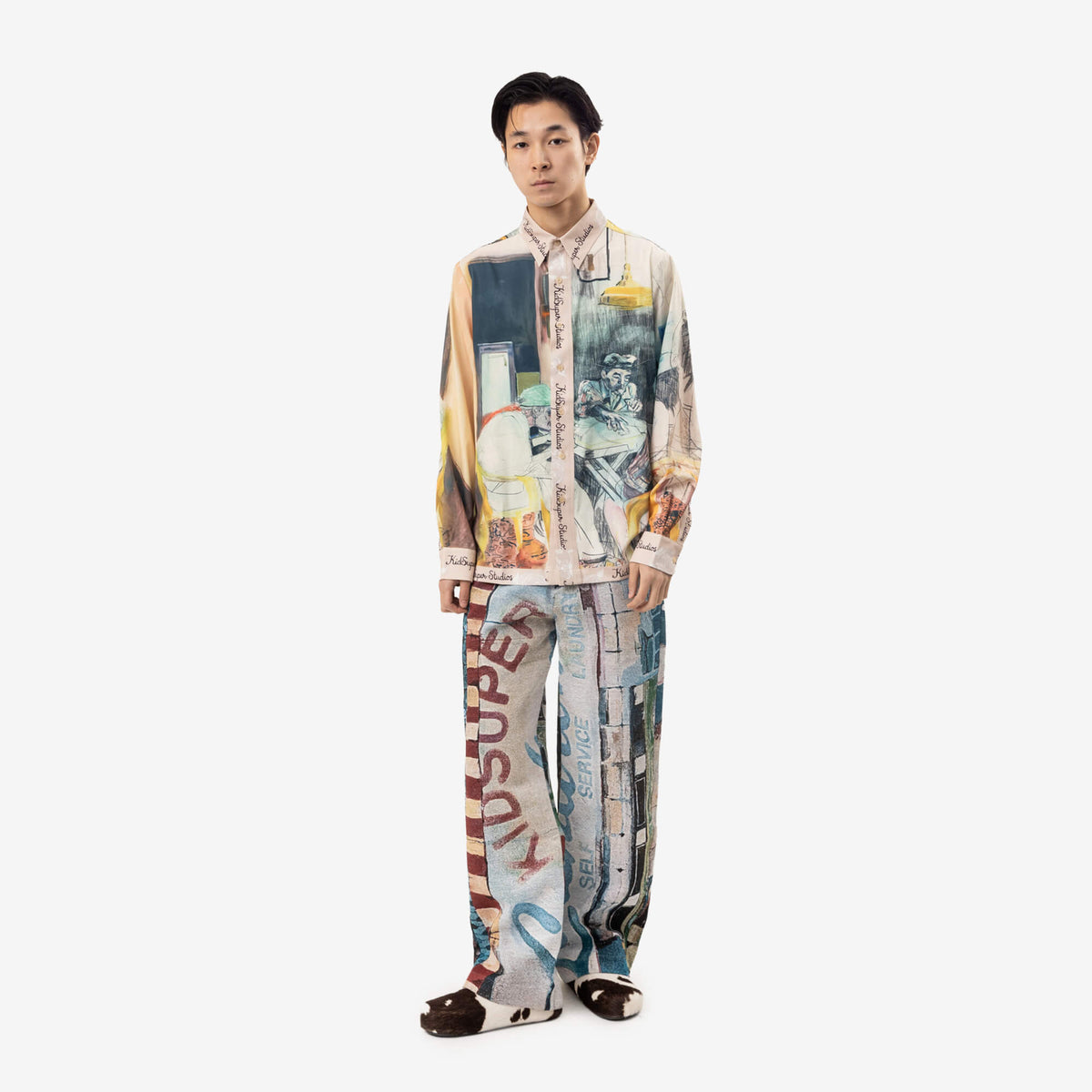 KidSuper Dominos Button Up Shirt Multi-2