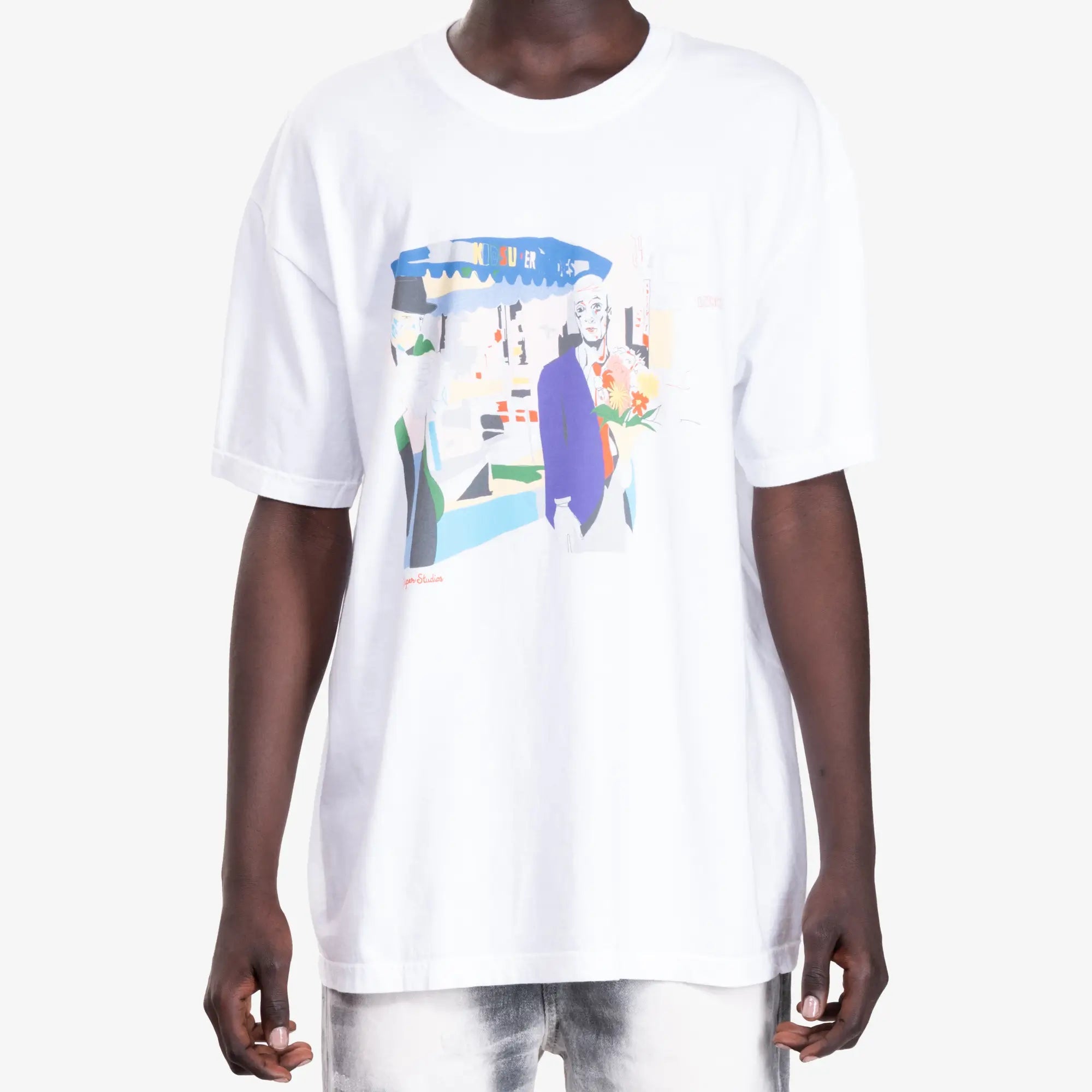 KidSuper Painting Canvas T-Shirt White - 1