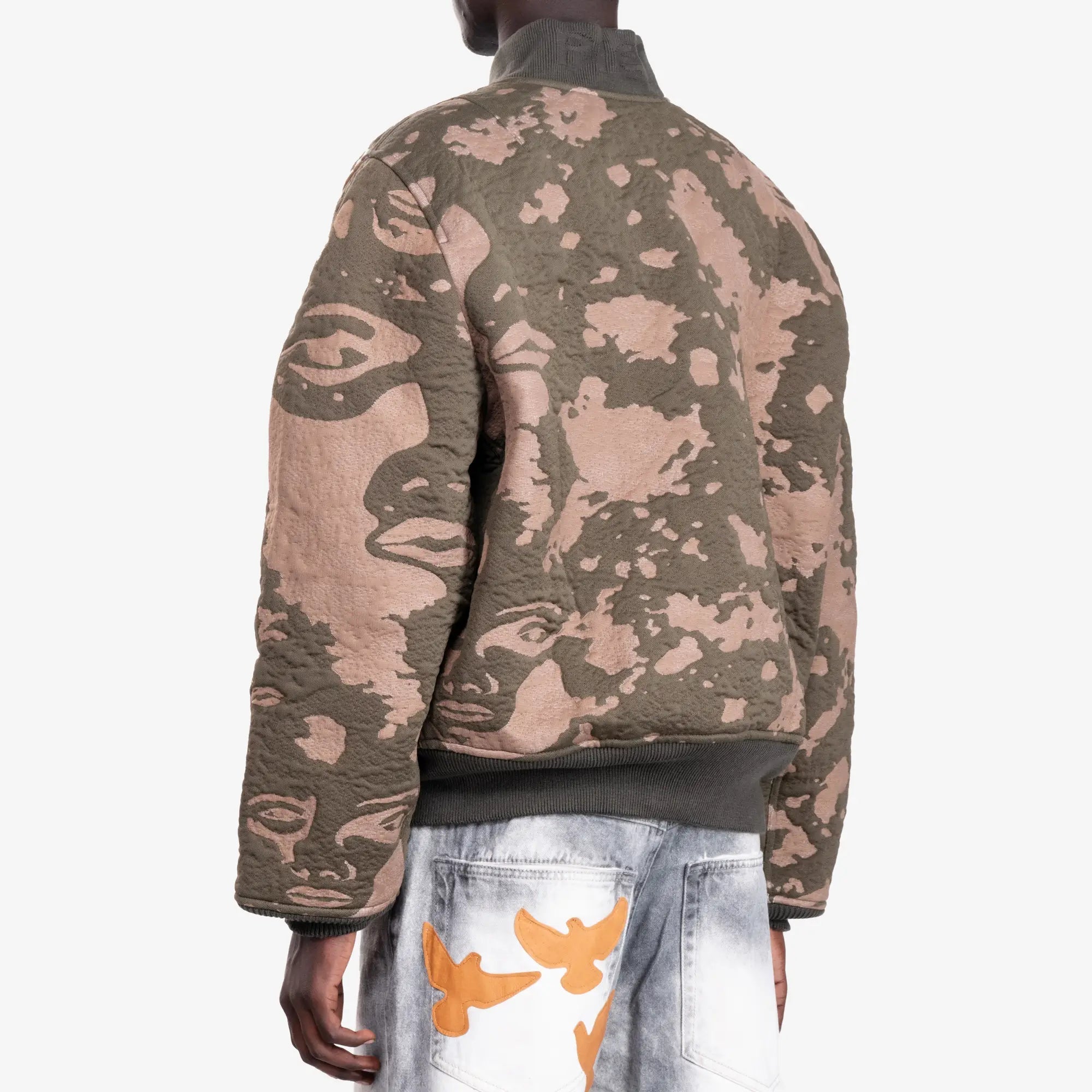 KidSuper Piet 3D Knit Bomber Jacket Camo - 4