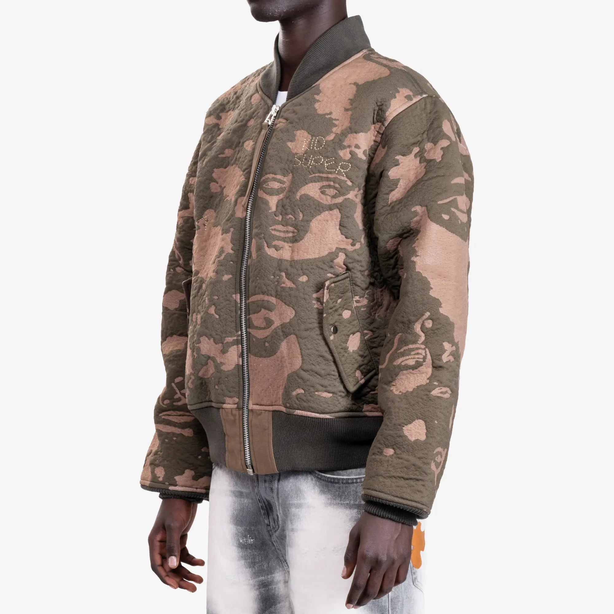 KidSuper Piet 3D Knit Bomber Jacket Camo - 3