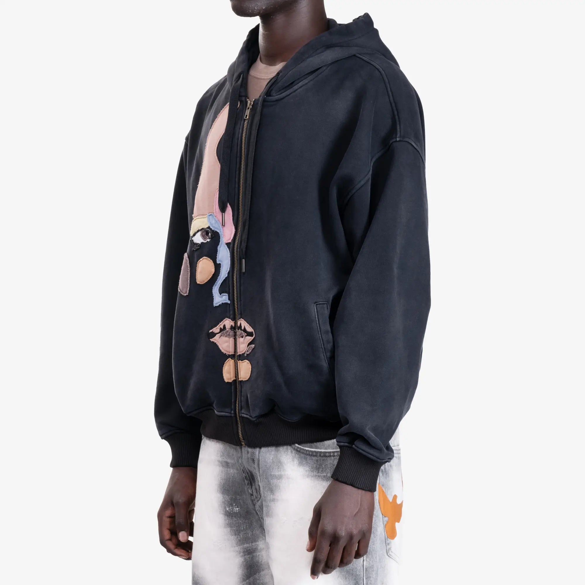 KidSuper Side Eye Face Hoodie Black - 3