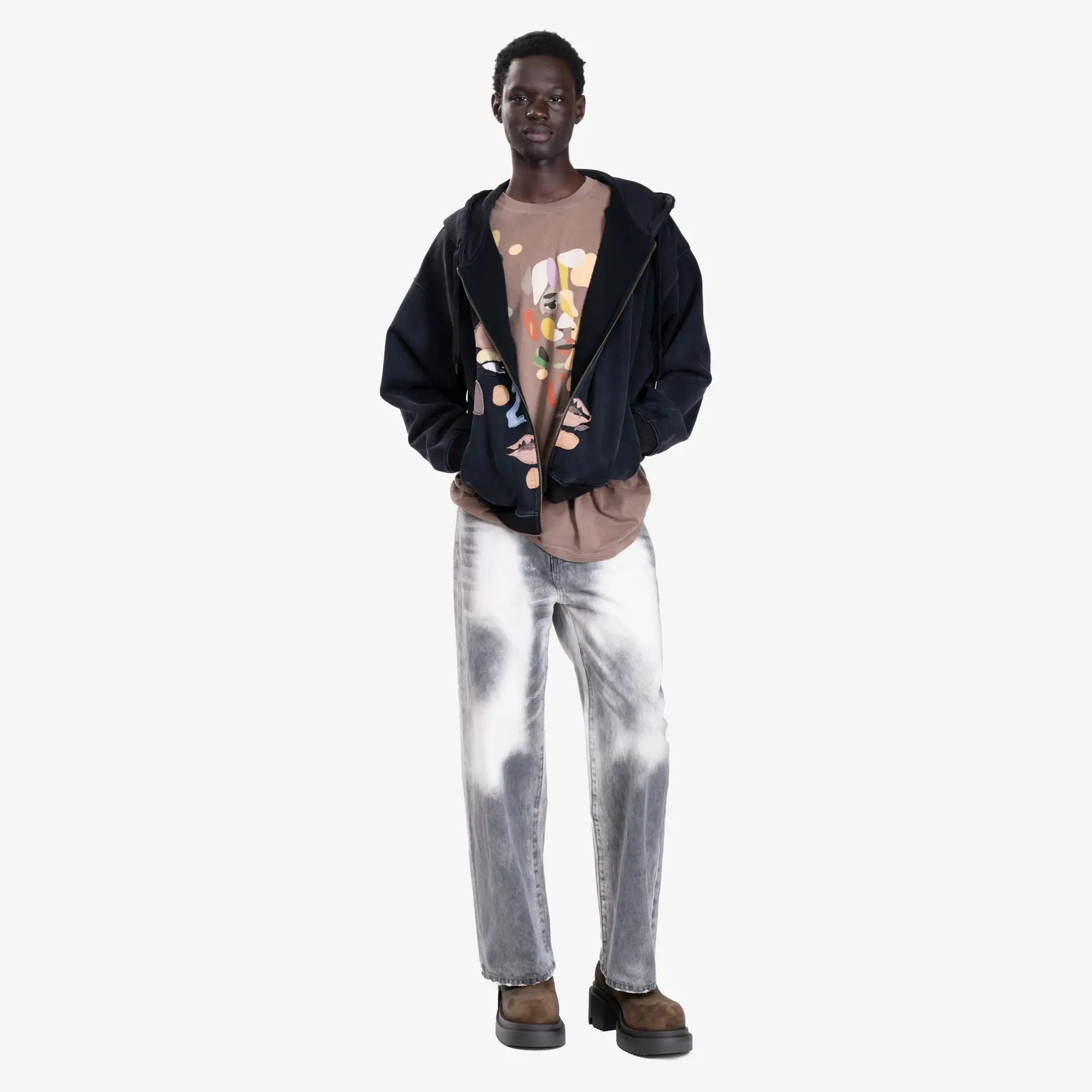 KidSuper Side Eye Face Hoodie Black - 2