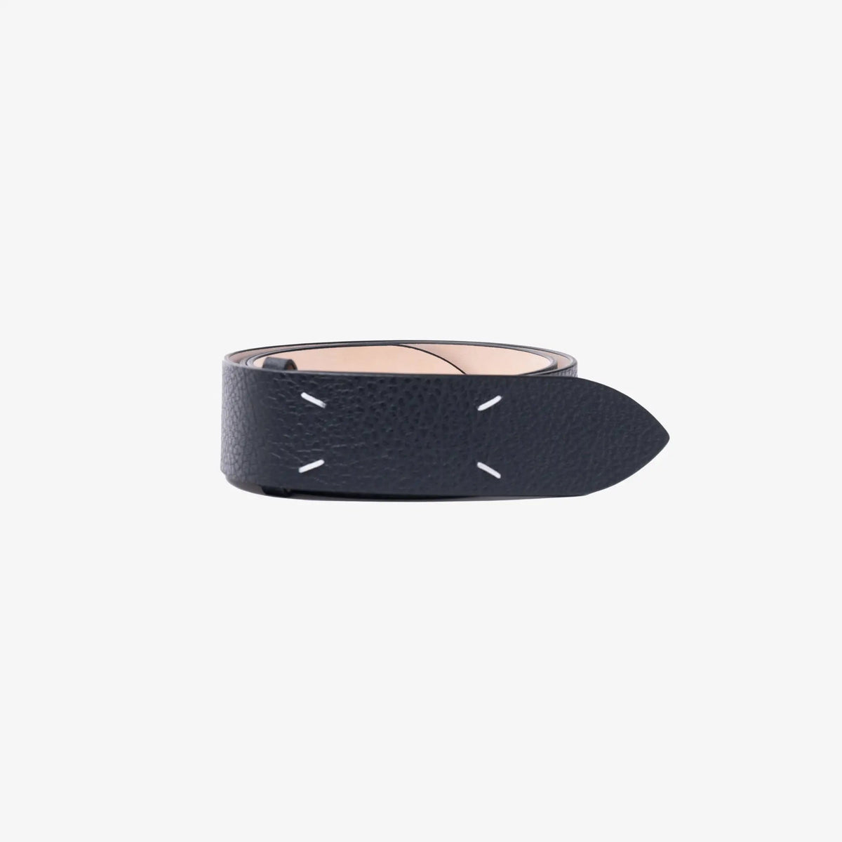 MAISON MARGIELA 
Grained Leather Four-Stitch Belt Maison Margiela Maison Margiela four-stitch grained-leather  main image 3