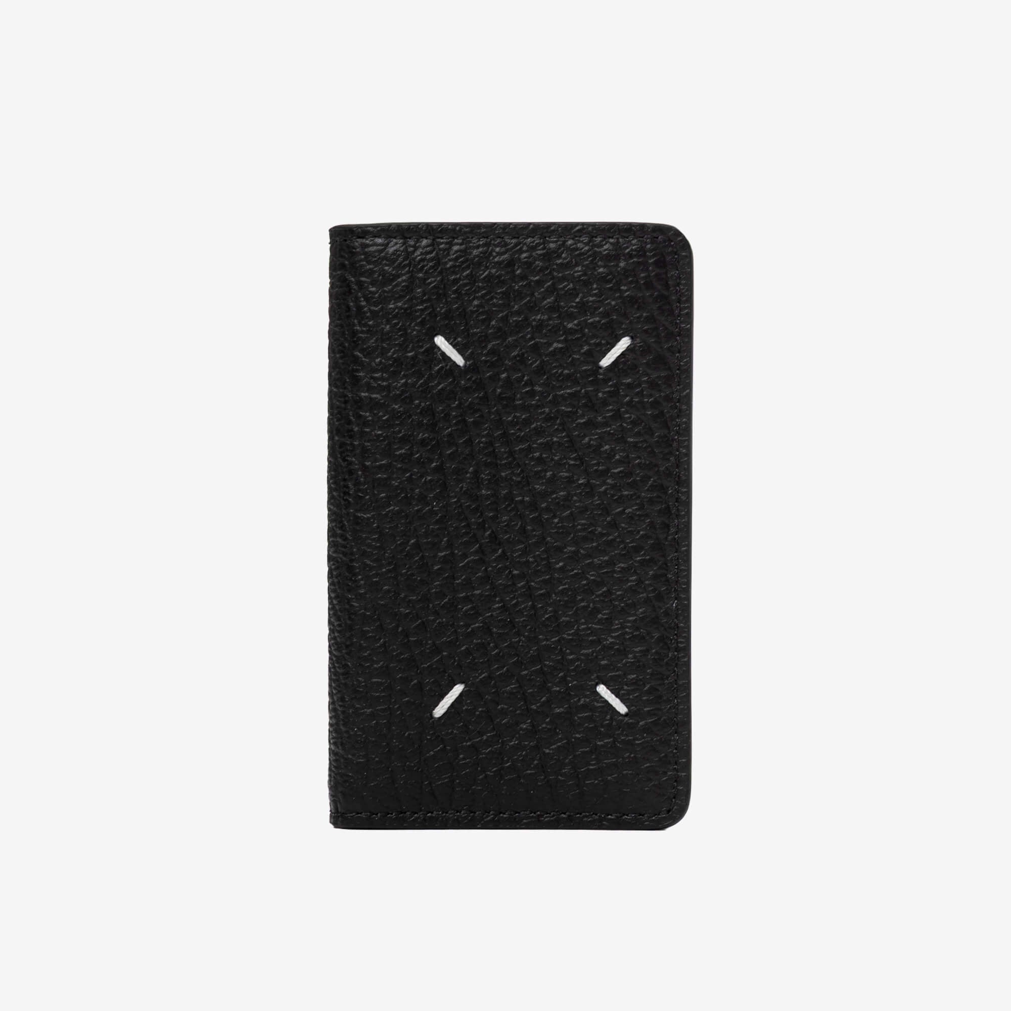 Maison Margiela Four Stitches Clip 2 Card Holder Black - 1