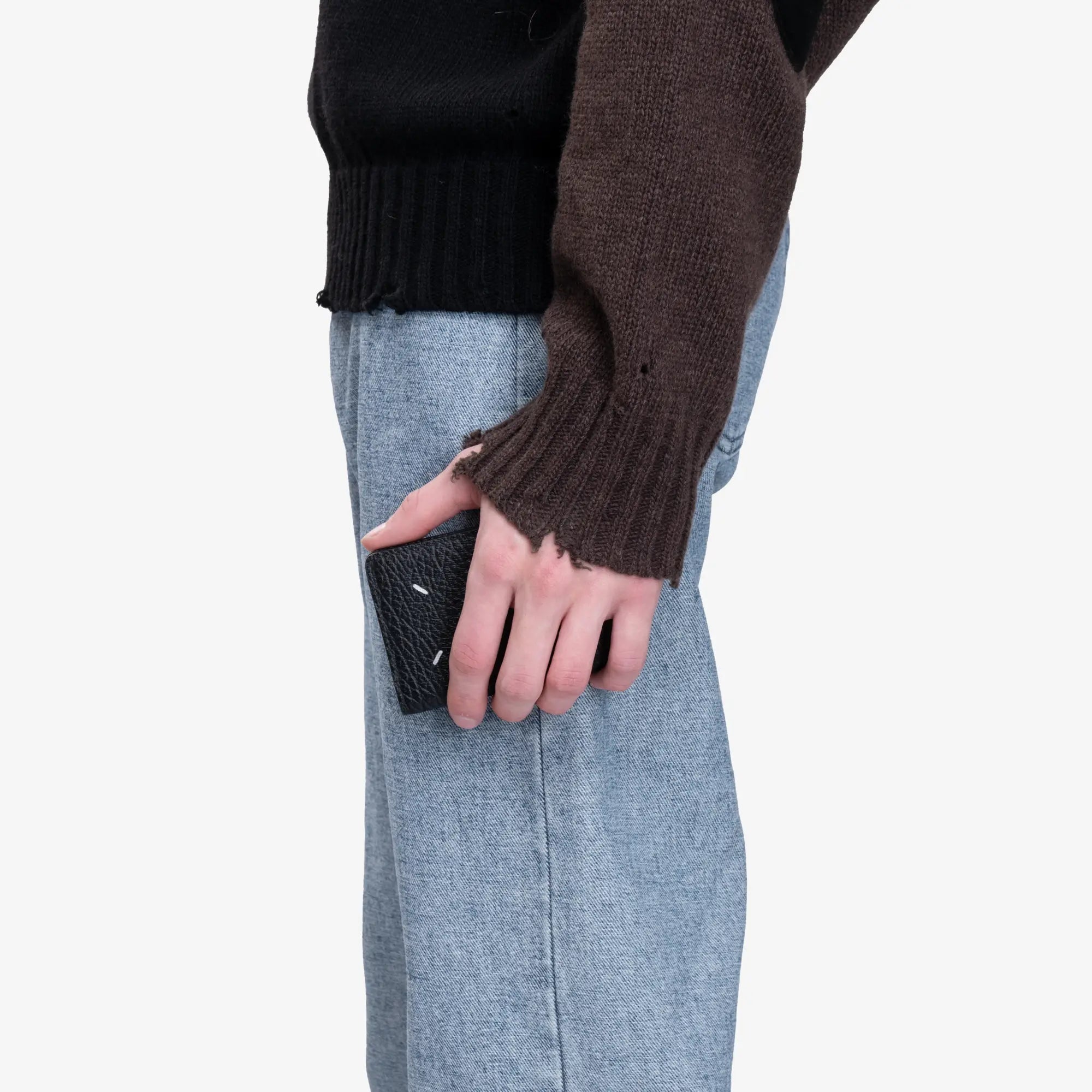 Maison Margiela Four Stitches Slim 2 Card Holder Black - 2