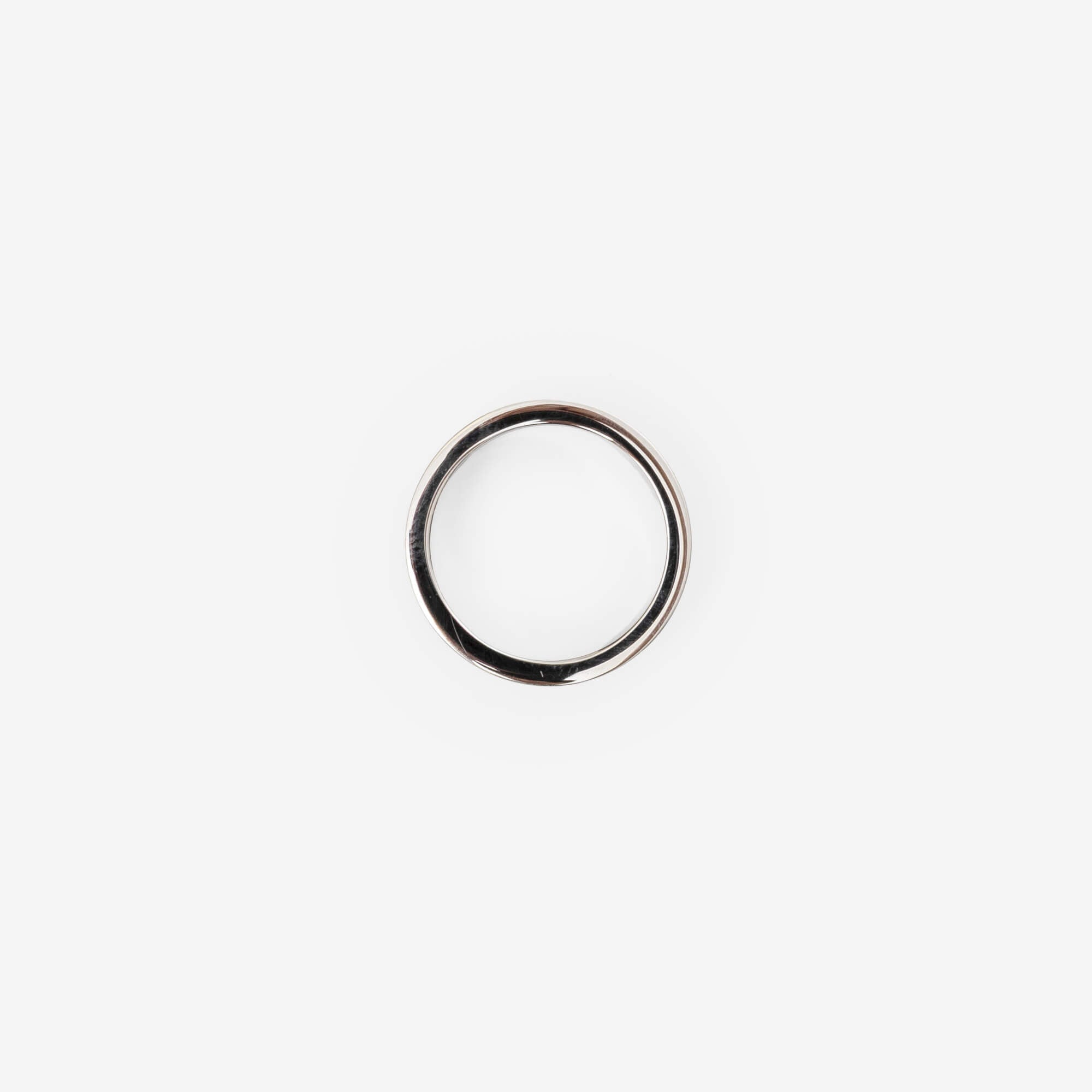 Maison Margiela Logo Reference 6.5mm Ring Polished Silver Rhodium-2