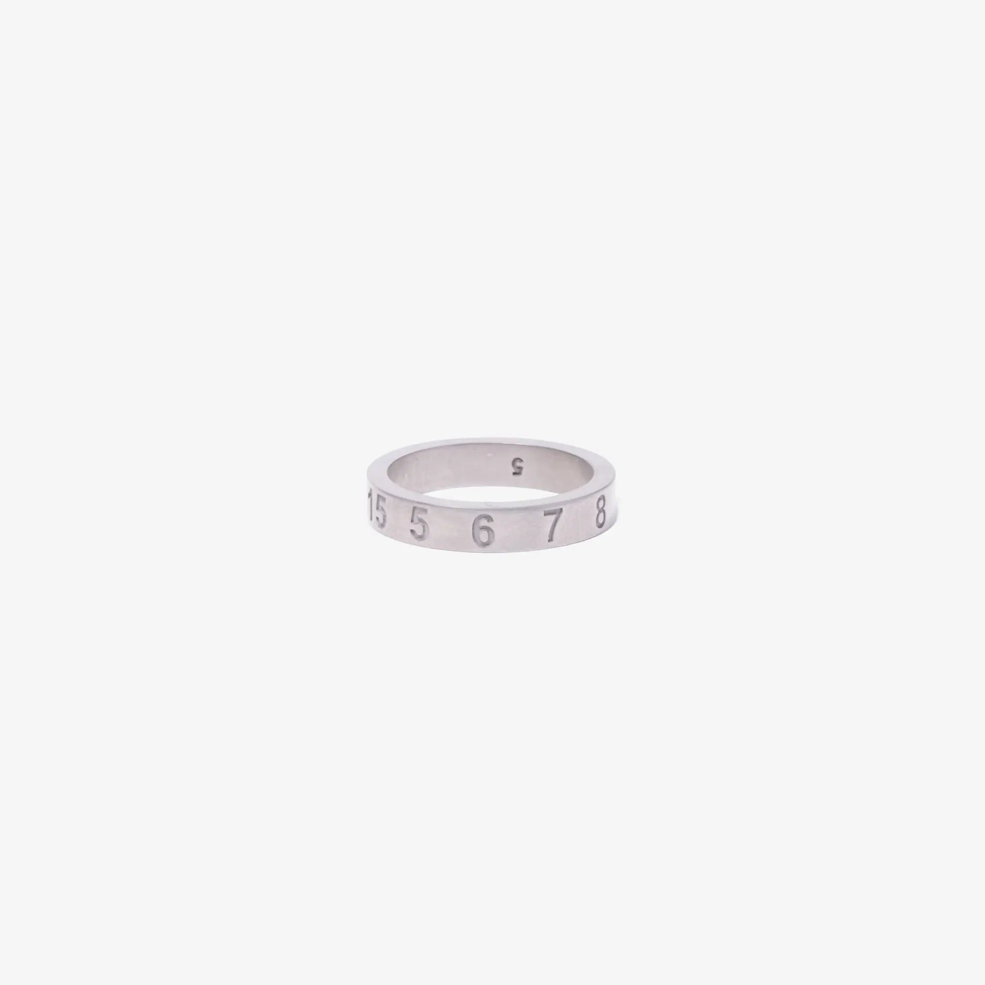 Photo of Maison Margiela Numeric Silver 4mm Ring - 3