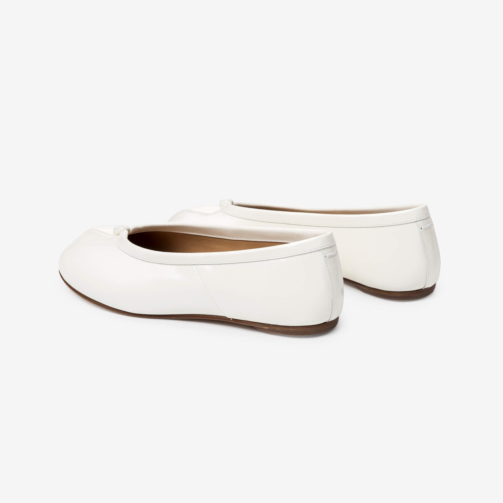 Maison Margiela Womens Tabi Ballerina Flats White-4