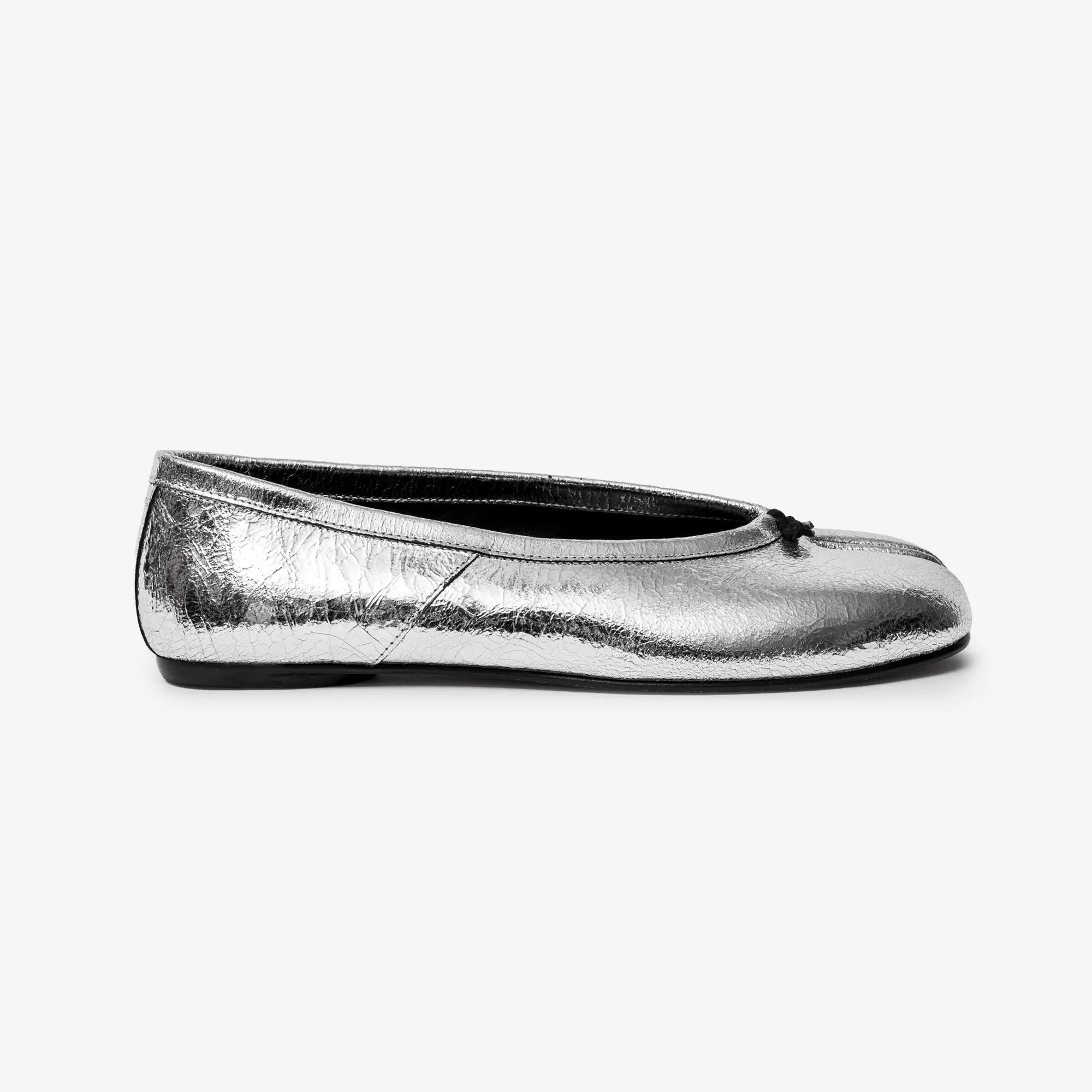 Maison Margiela Womens Tabi Broken Mirror New Ballerina Silver - 3