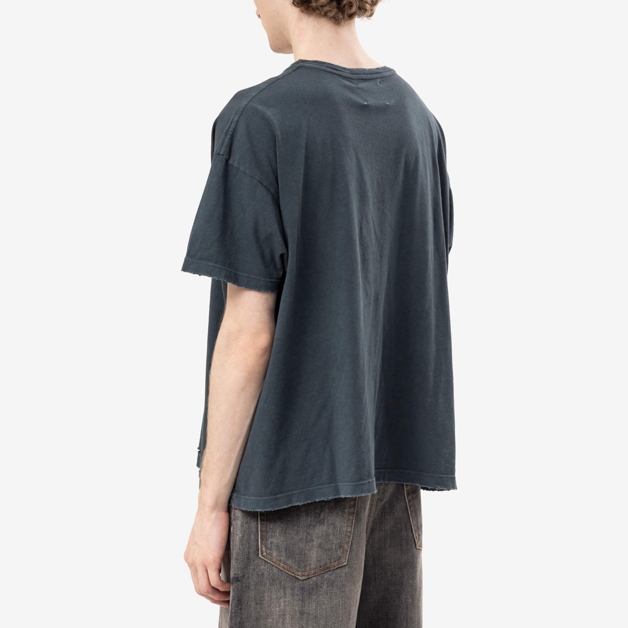 Marking Distance Distressed Accident T-Shirt Ash Black-4