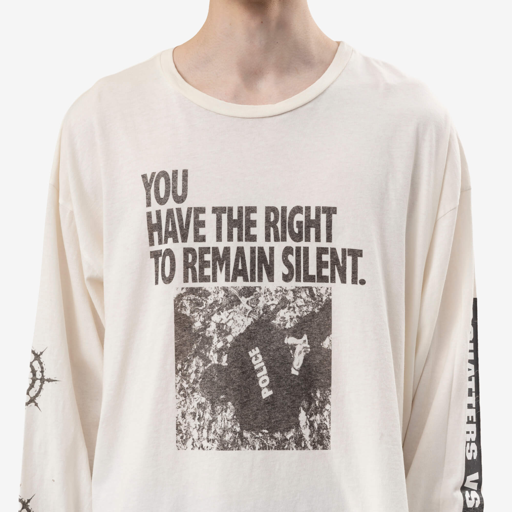 Marking Distance Miranda Long Sleeve T-Shirt Natural White-5