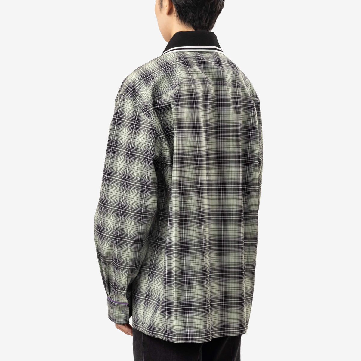 MARNI Degrade Western Check Shirt Waterfall-4