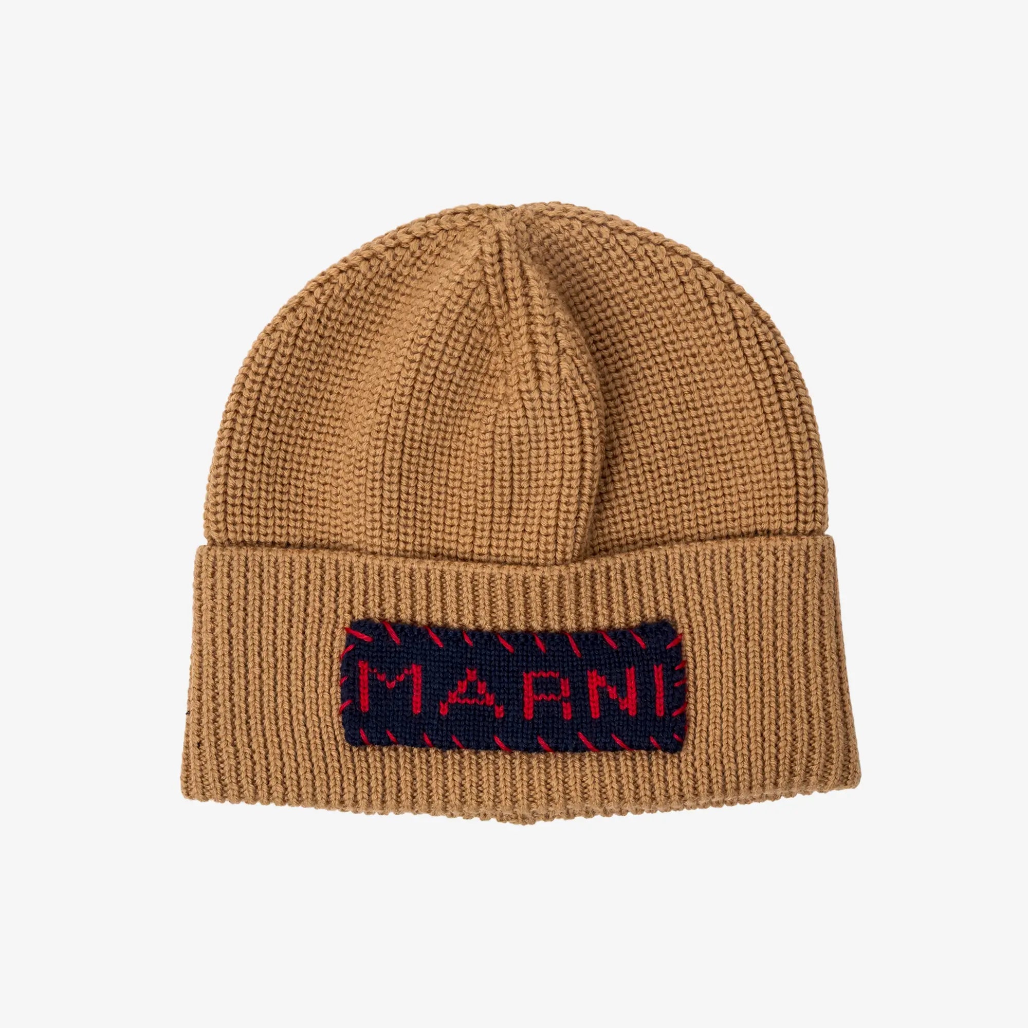 MARNI Fisherman Rib Beanie Caramel - 1
