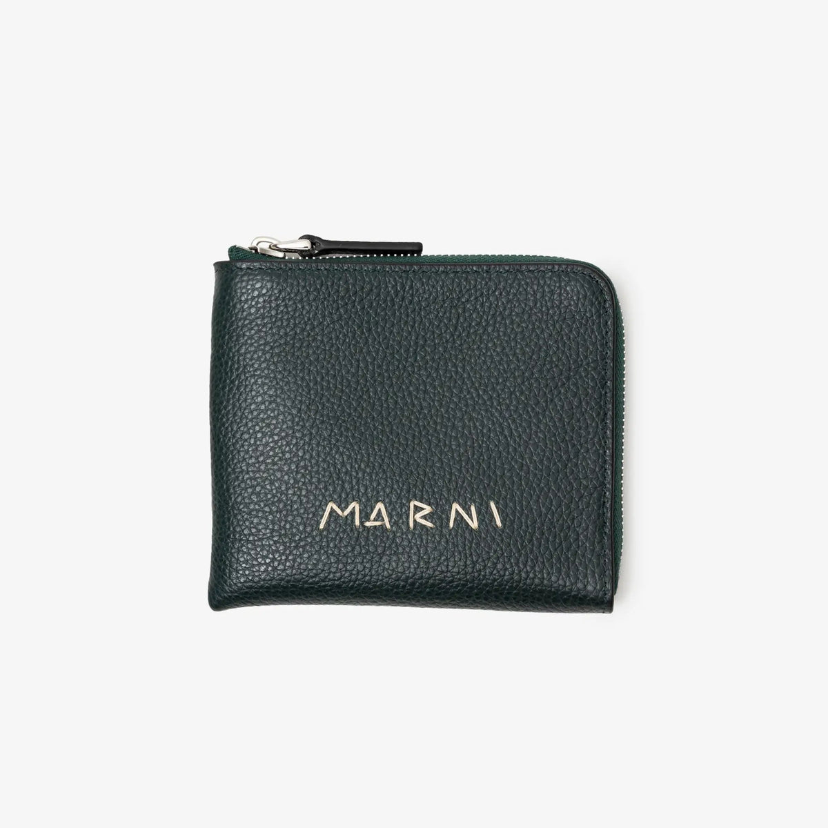 Marni Mending Zip Around Wallet Dark Petrol | Feuille