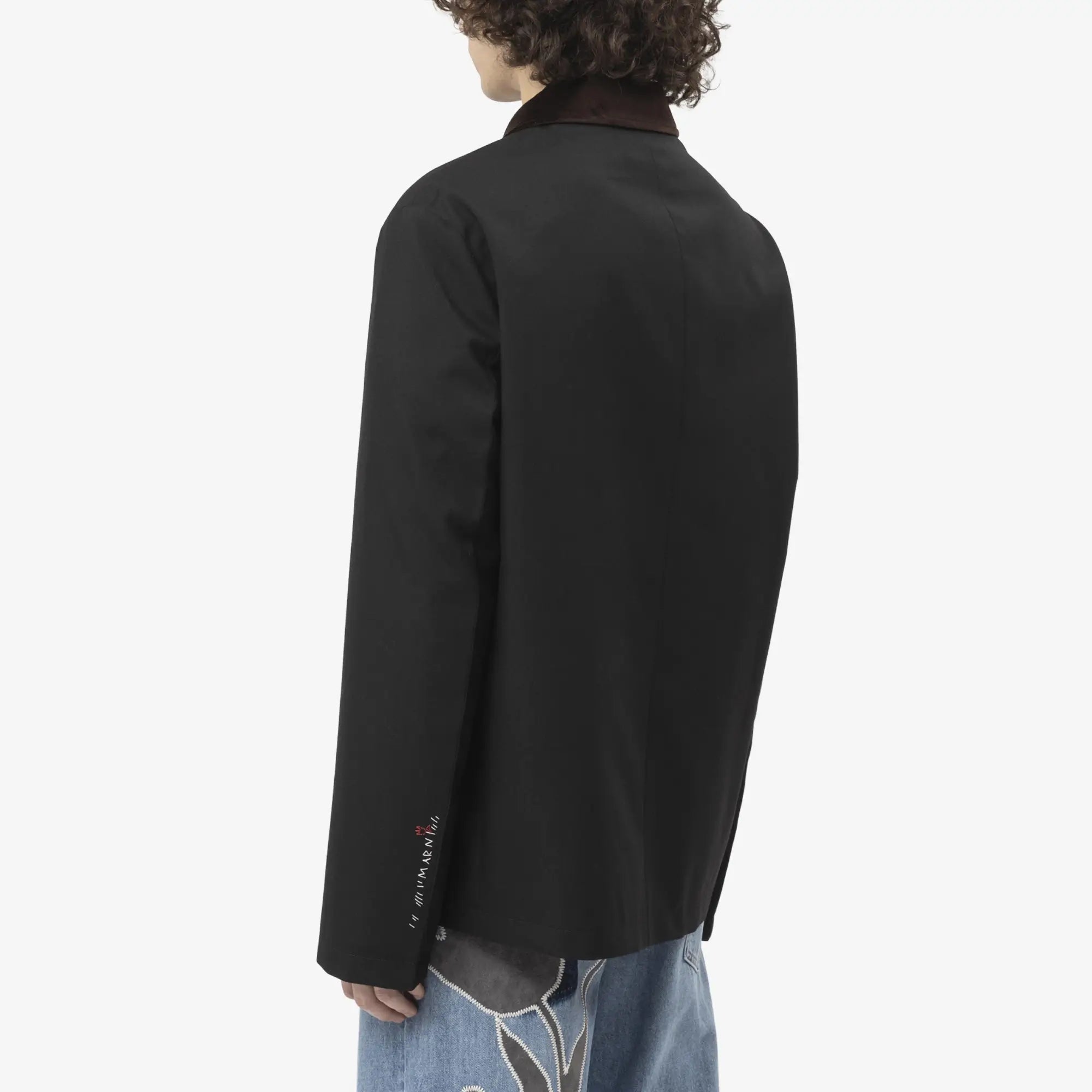 MARNI Tropical Wool Workwear Jacket Black - 4
