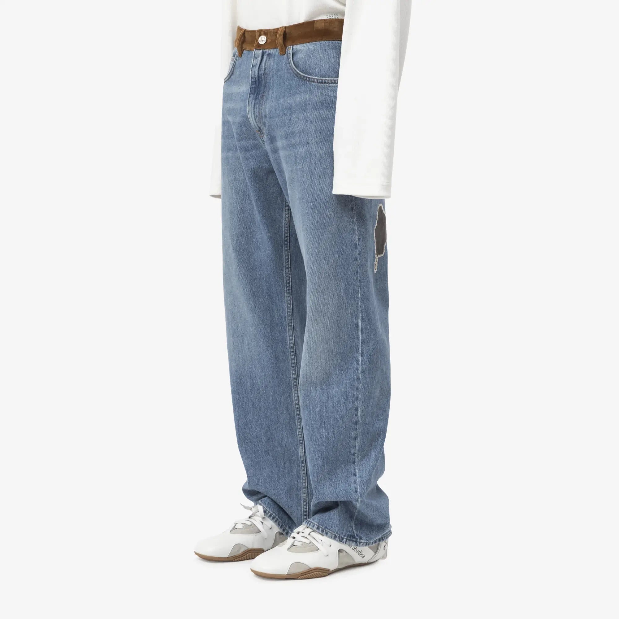 MARNI Velvet Waist Jeans Deep Blue - 3