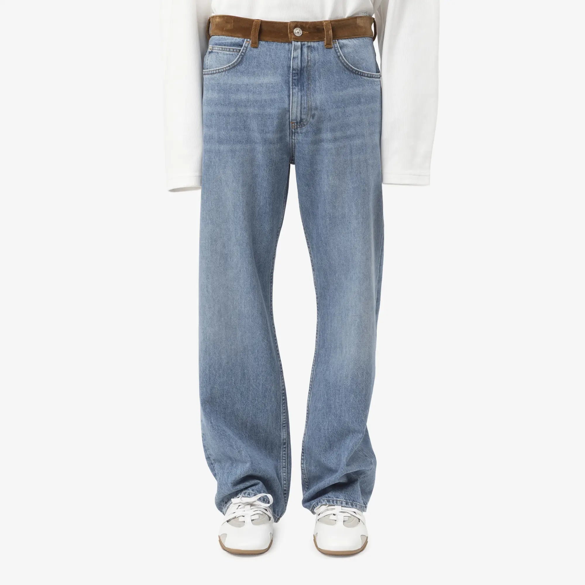 MARNI Velvet Waist Jeans Deep Blue - 1