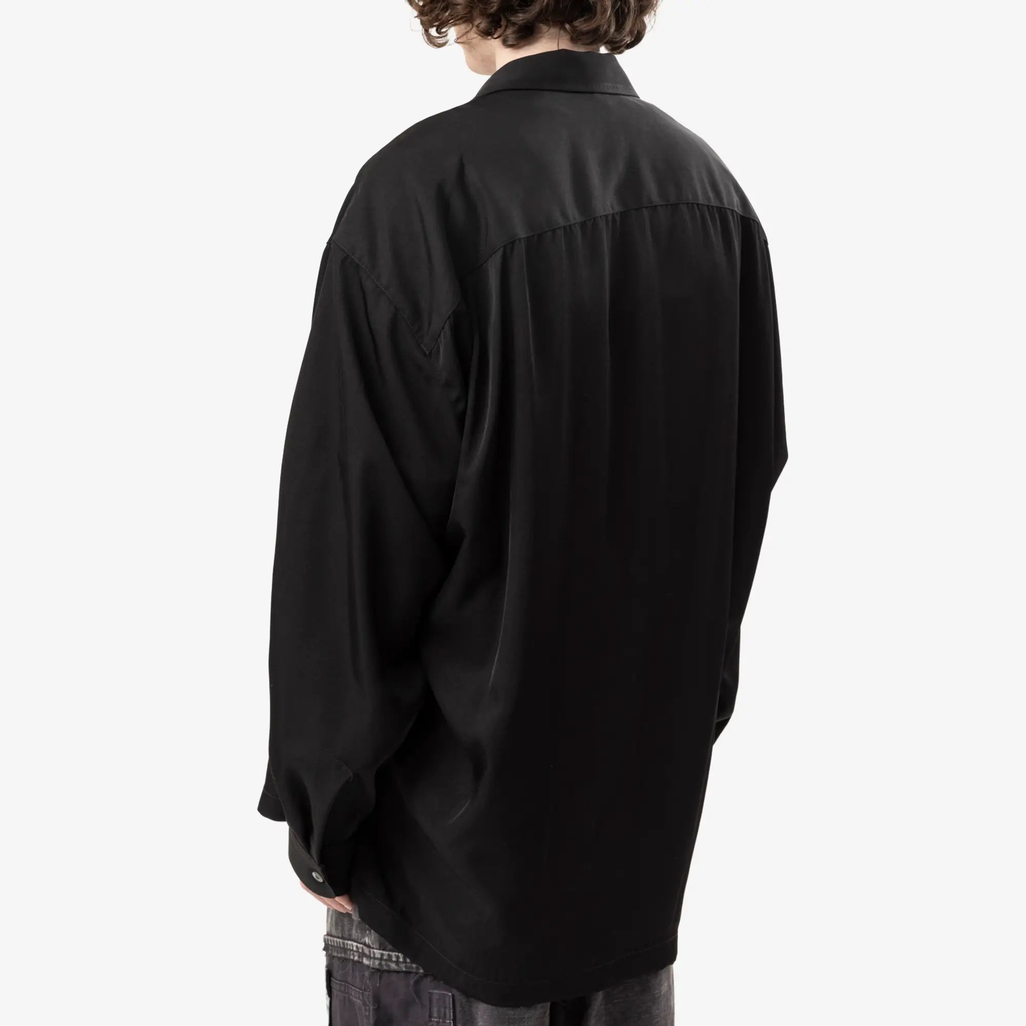 Mihara Yasuhiro Attached Tie Shirt Black - 4