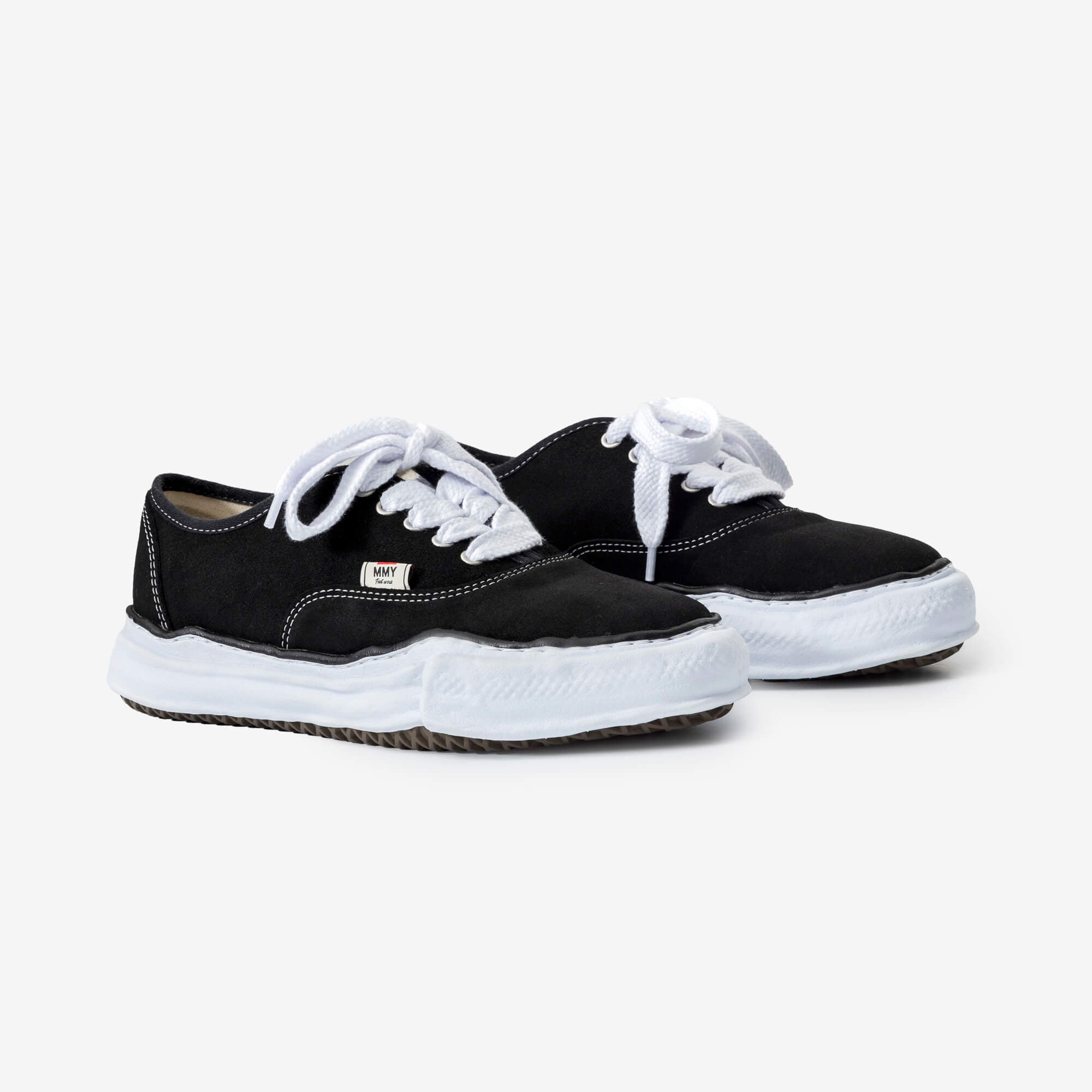 Mihara Yasuhiro Baker Suede Low-Top Sneakers Black-1