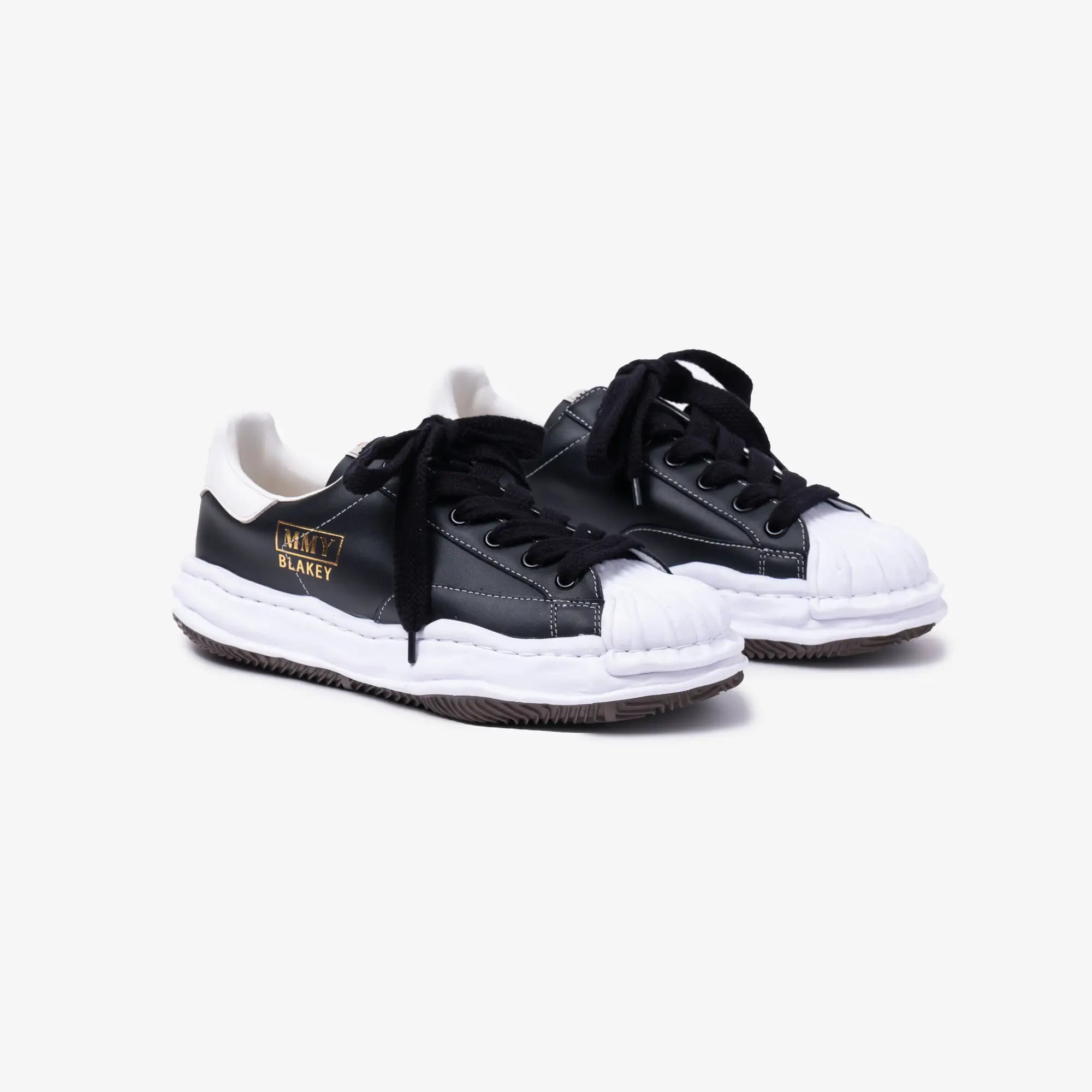 Photo of Mihara Yasuhiro Blakey Leather Low - Top Black Sneakers - 1