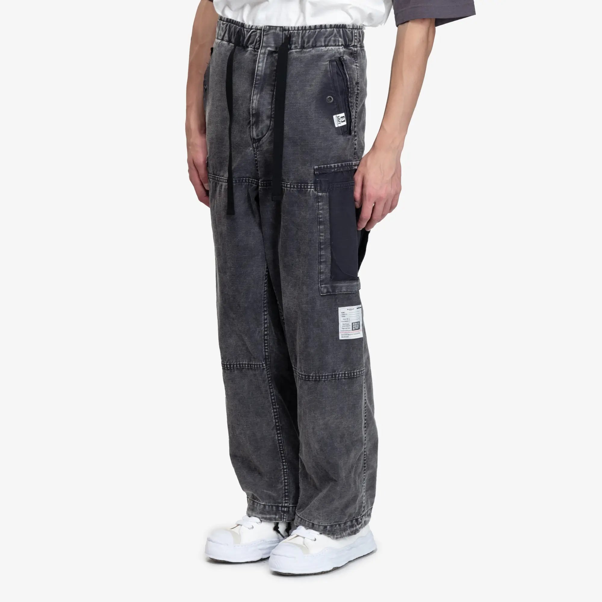 Photo of Mihara Yasuhiro Cotton Satin Cargo Pants - 3