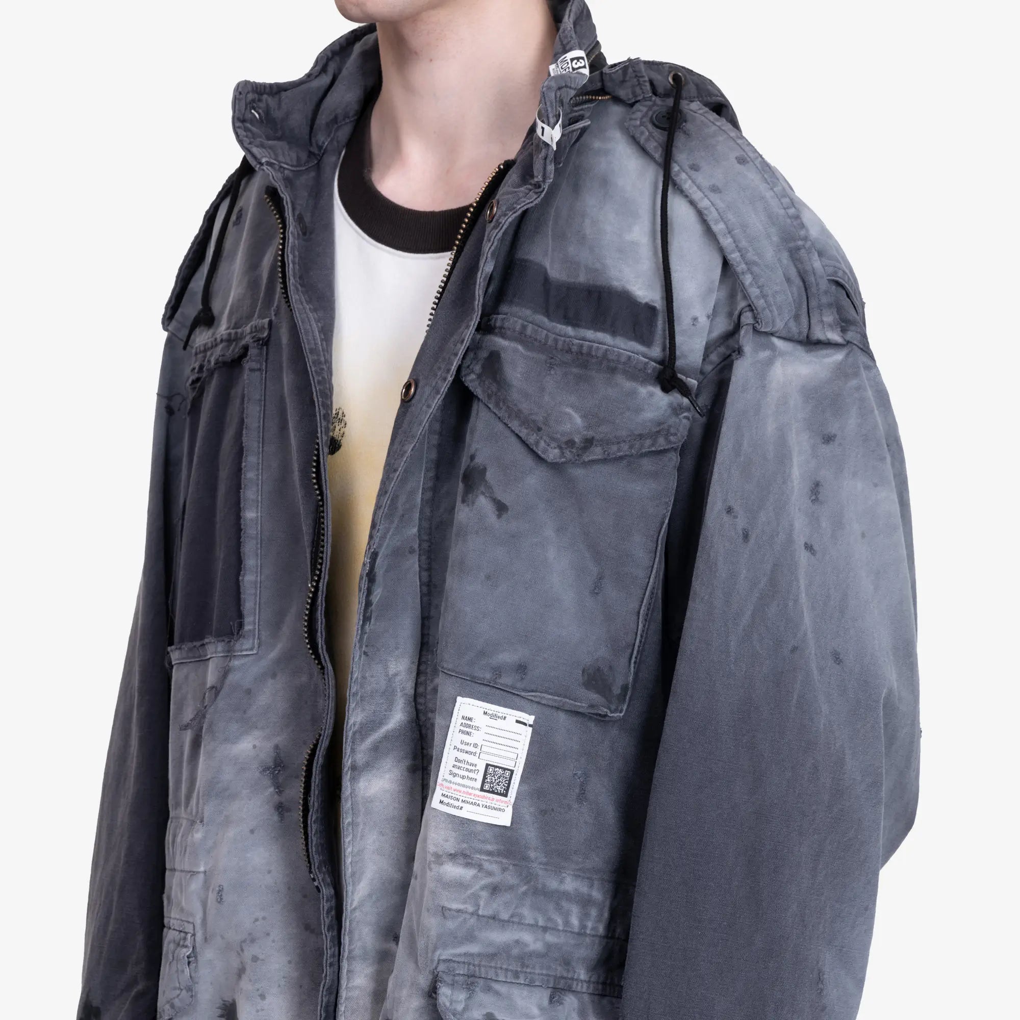 Mihara Yasuhiro Distressed M - 65 Jacket Black - 5