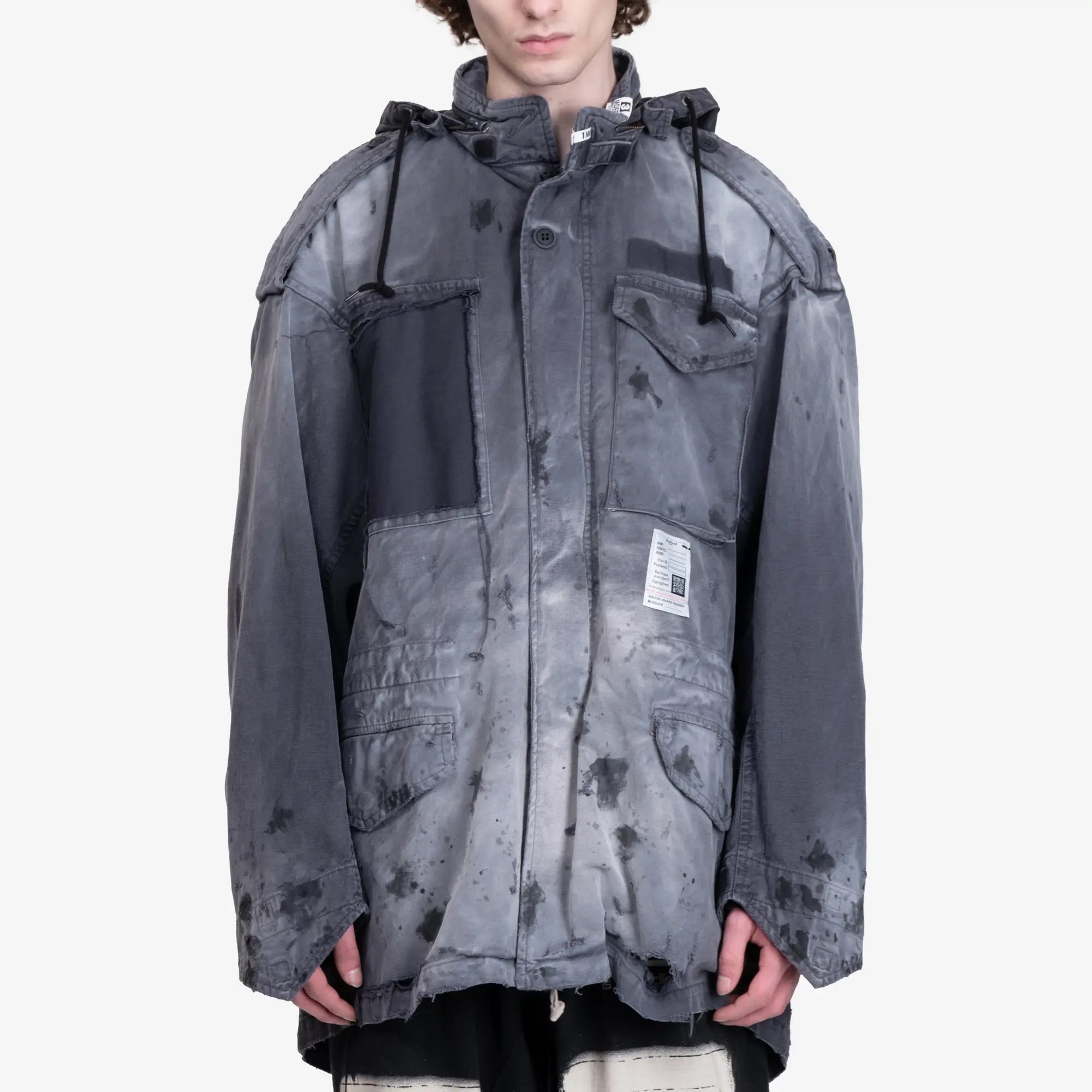 Mihara Yasuhiro Distressed M - 65 Jacket Black - 1