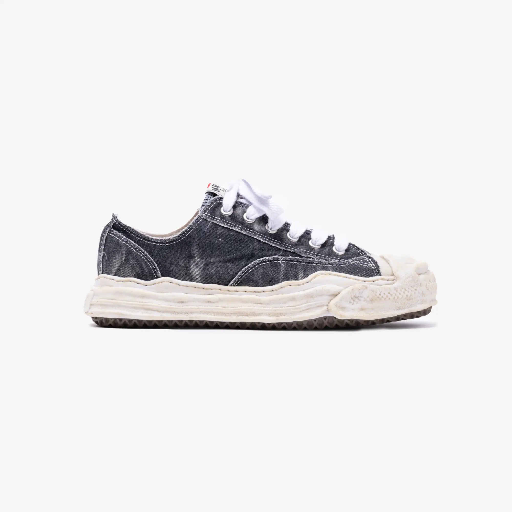 Mihara Yasuhiro Hank Bleached Canvas Low - Top Sneakers Black - 4