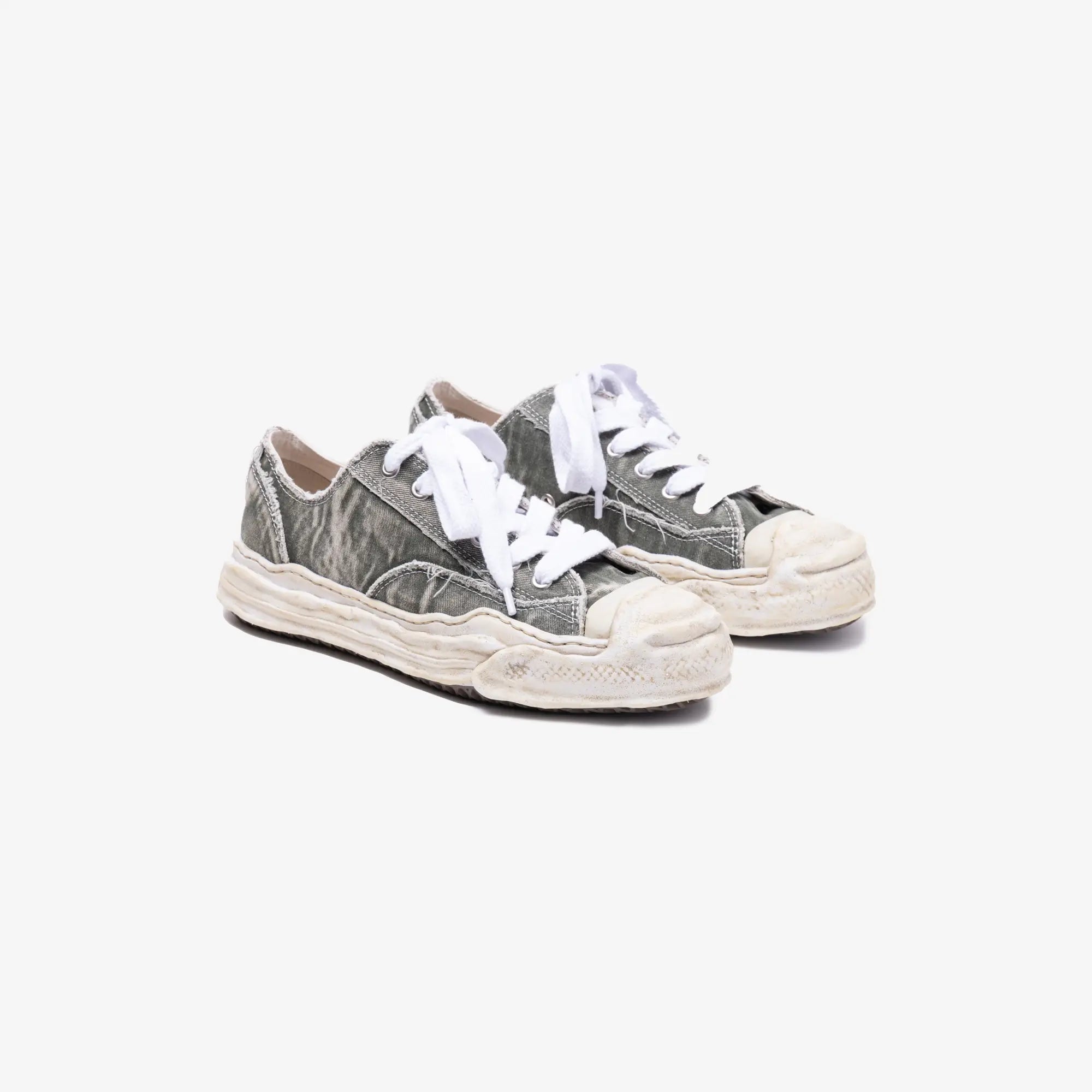 Mihara Yasuhiro Hank Bleached Canvas Low - Top Sneakers Grey - 1
