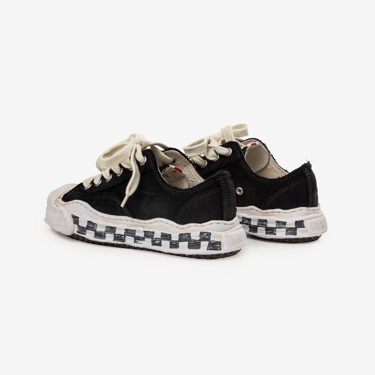 Mihara Yasuhiro Hank Graffiti Sole Low-Top Sneakers Black-5