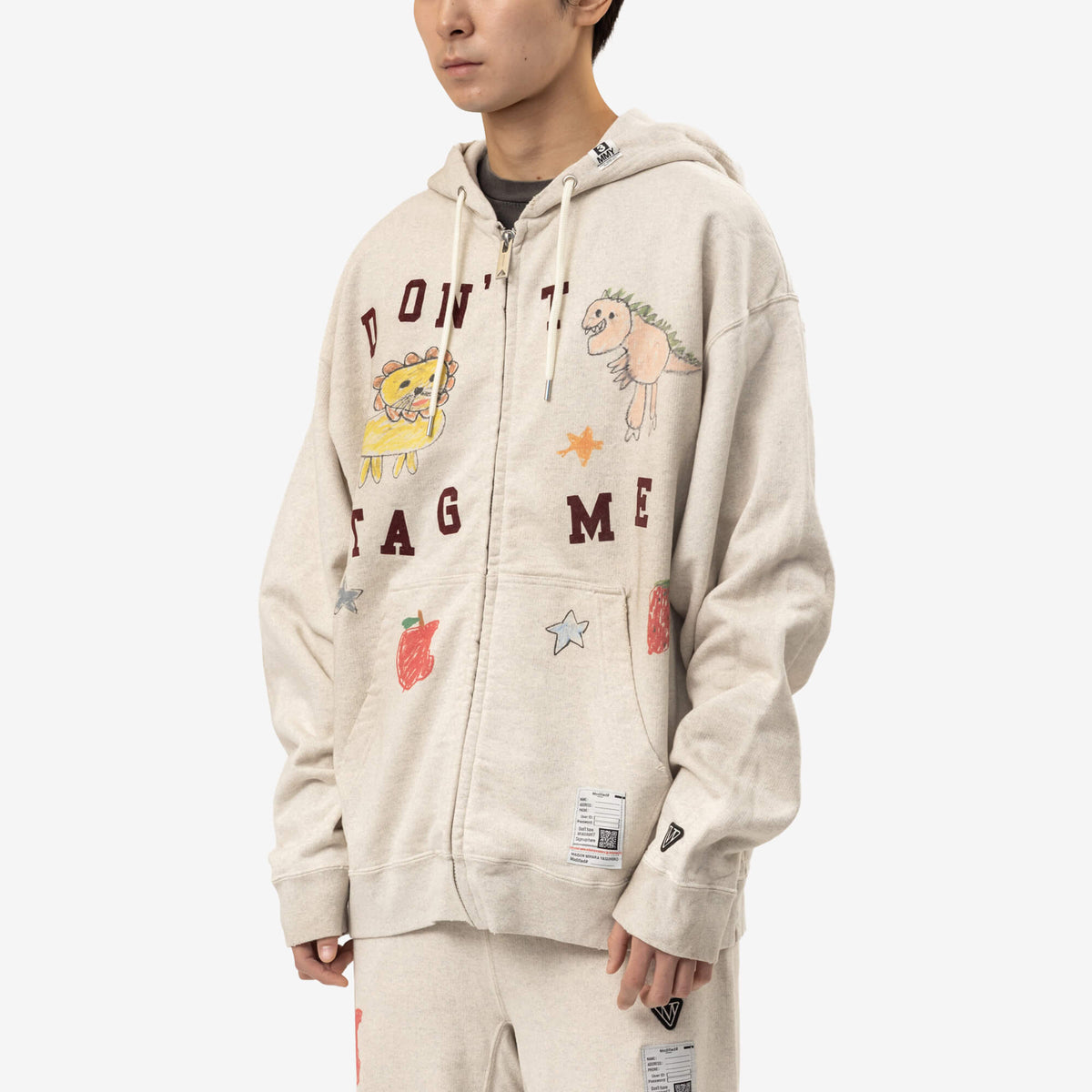 Mihara Yasuhiro Kids Doodle Hoody White-3