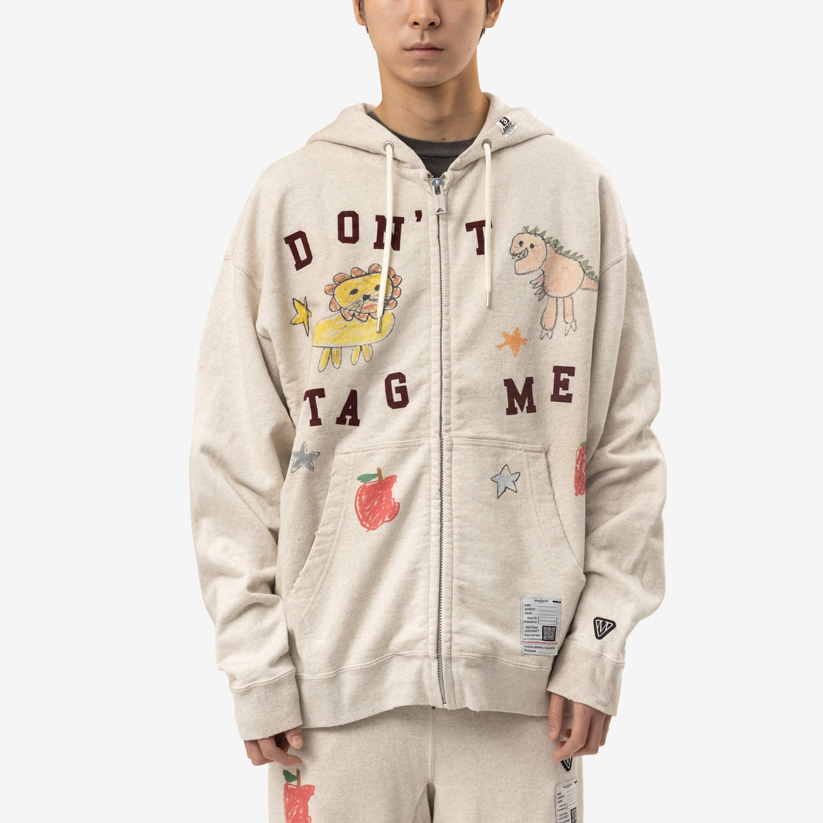 Mihara Yasuhiro Kids Doodle Hoody White-1