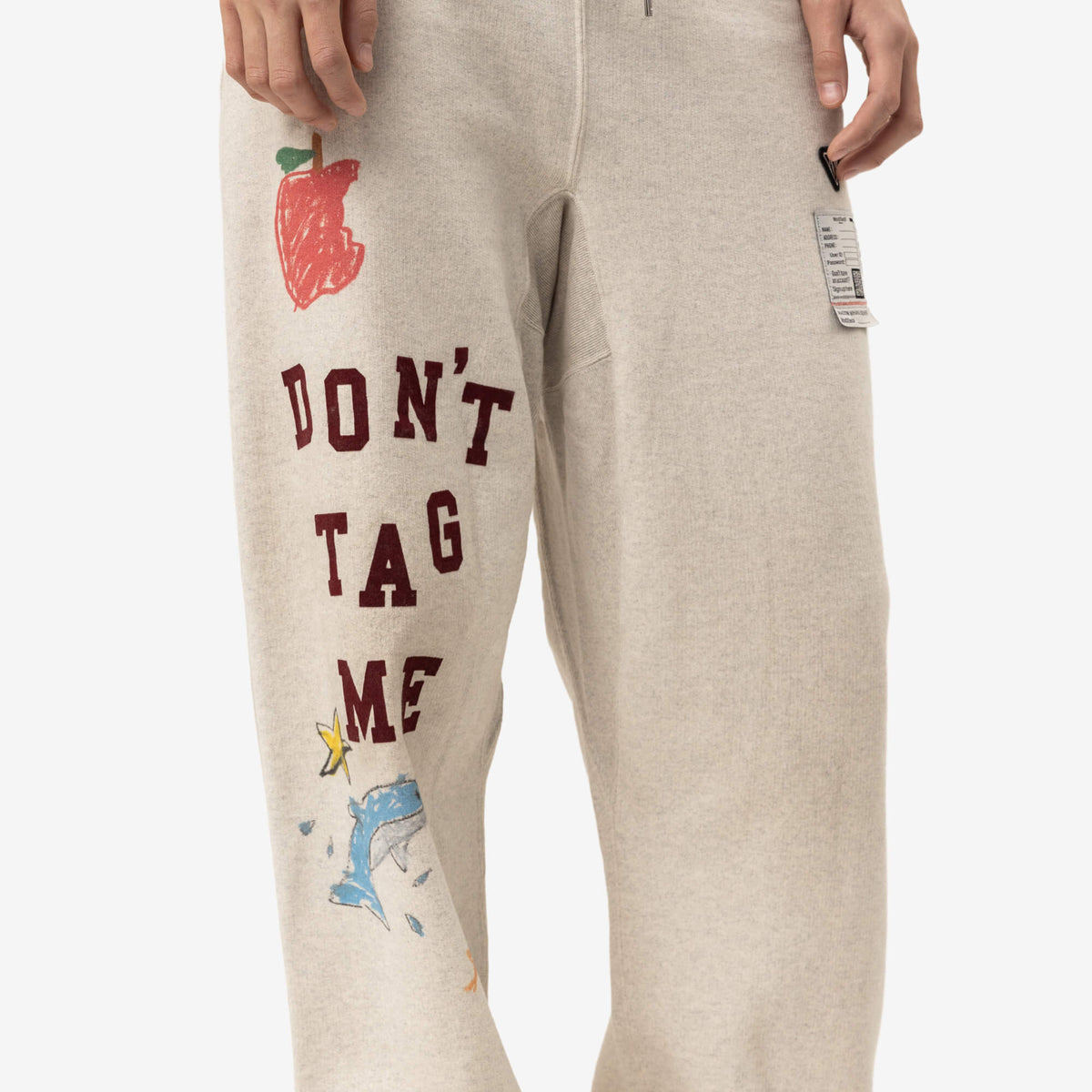 Mihara Yasuhiro Kids Doodle Sweatpants White-5