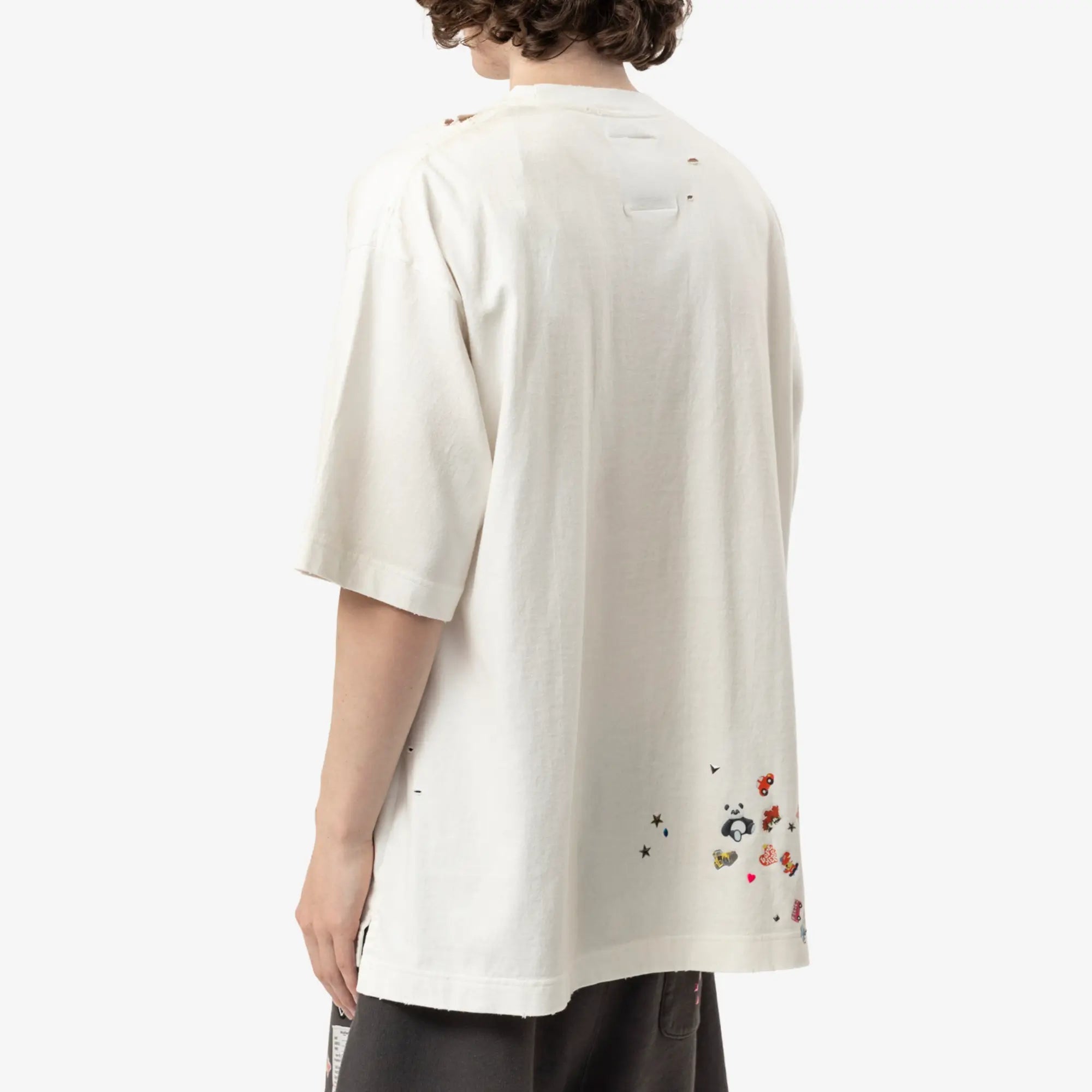 Mihara Yasuhiro Kids Sticker T-Shirt White - 4