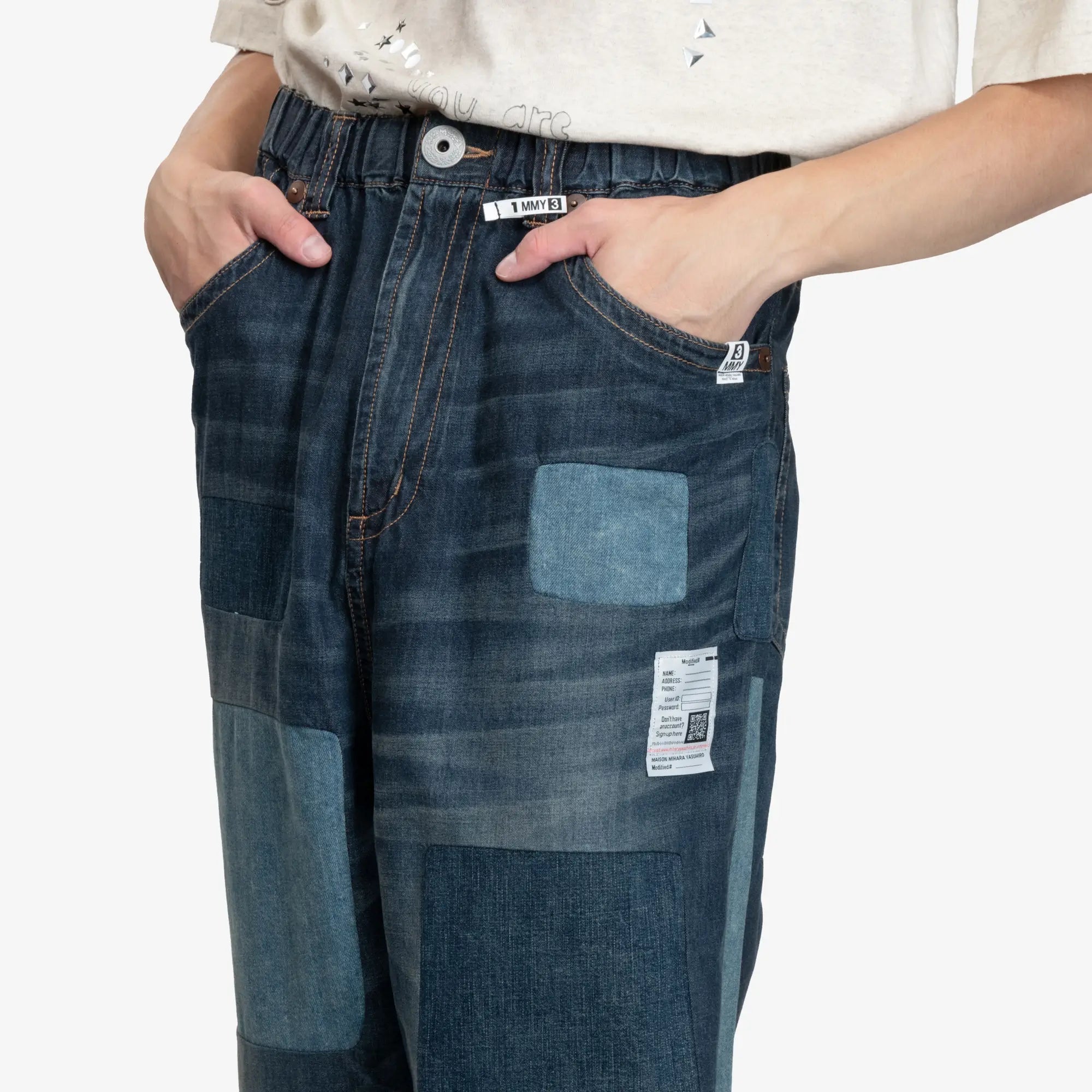 Mihara Yasuhiro Patchwork Jeans Indigo - 5