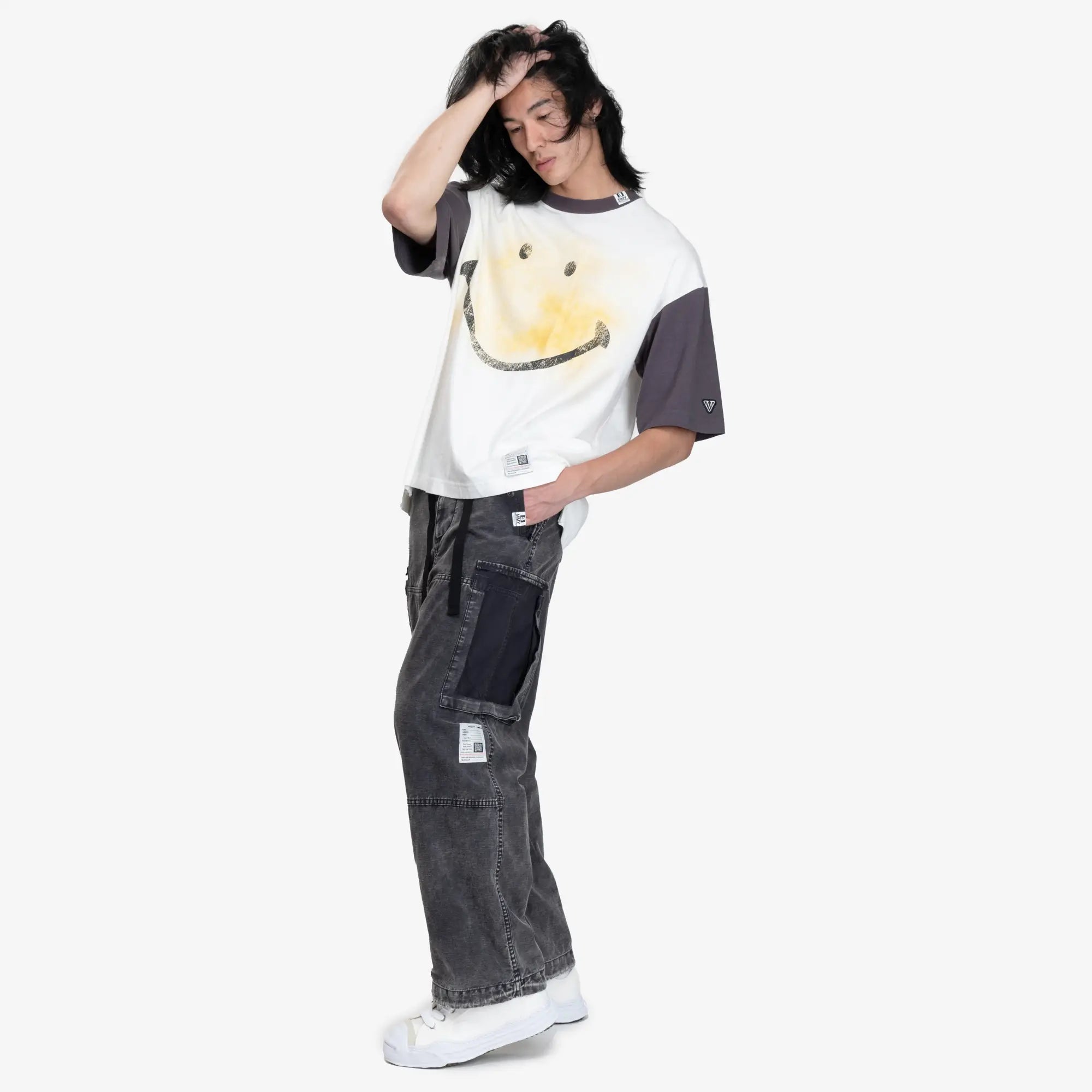 Mihara Yasuhiro Smiley Face T-Shirt White - 2