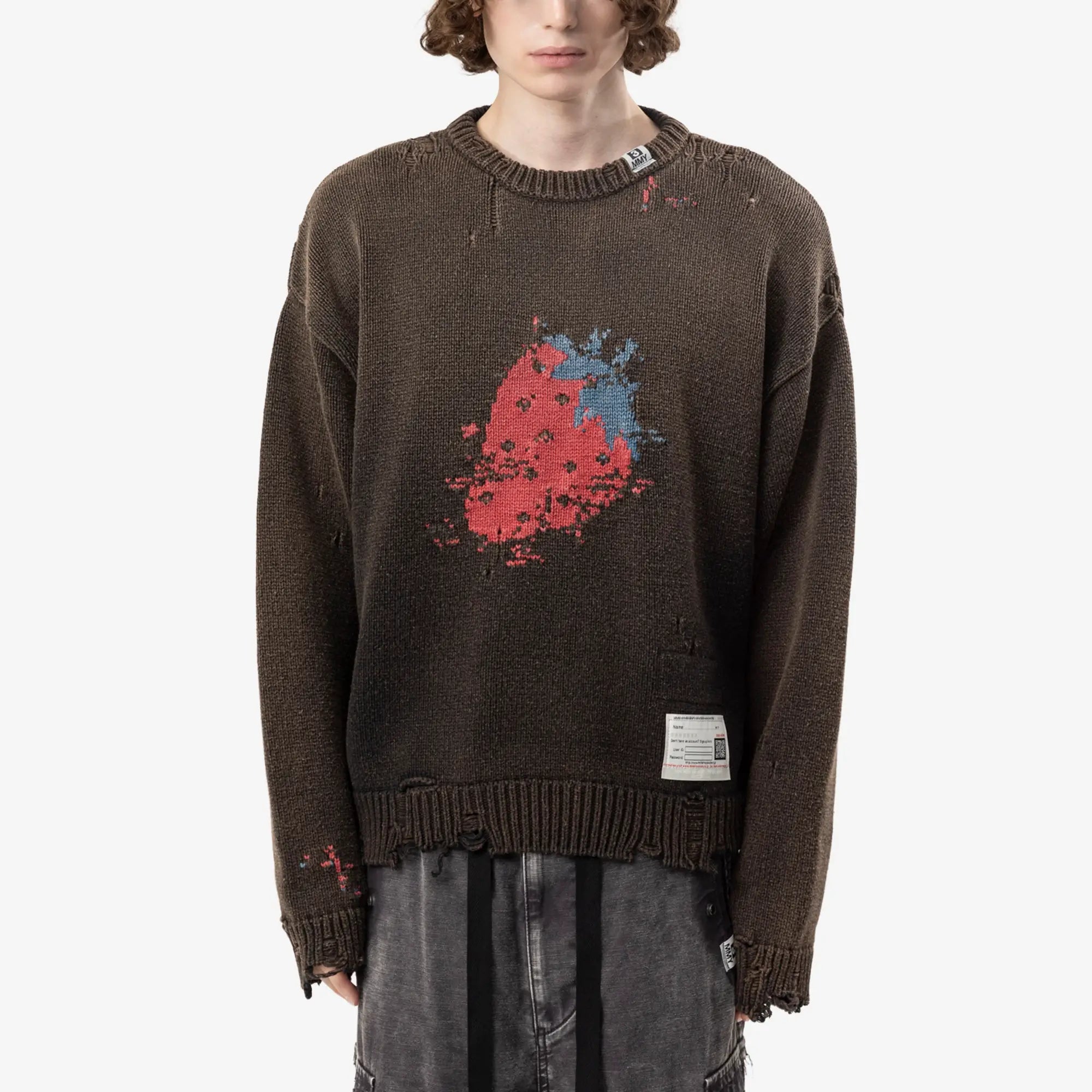 Mihara Yasuhiro Strawberry Sweater Black - 1
