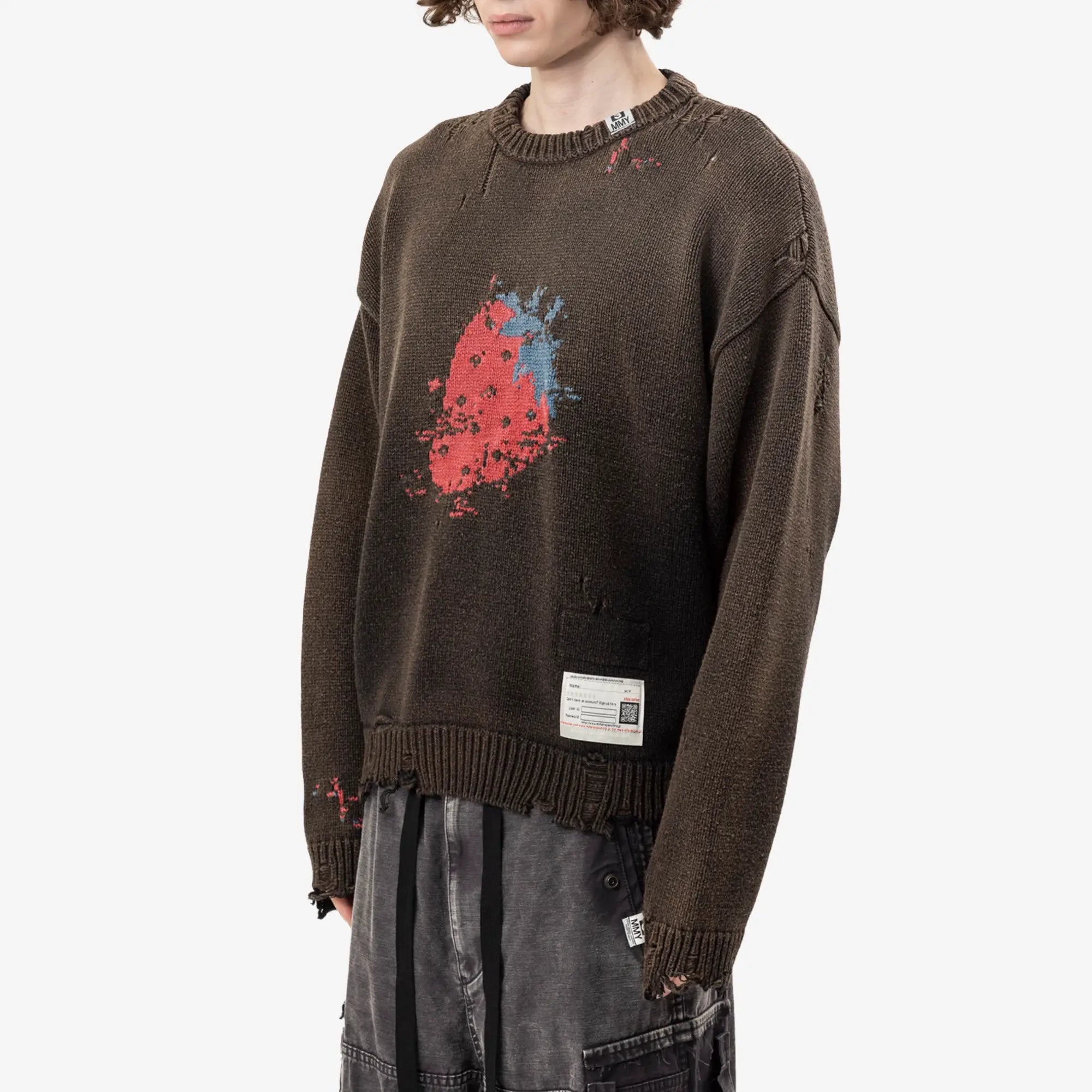 Mihara Yasuhiro Strawberry Sweater Black - 3