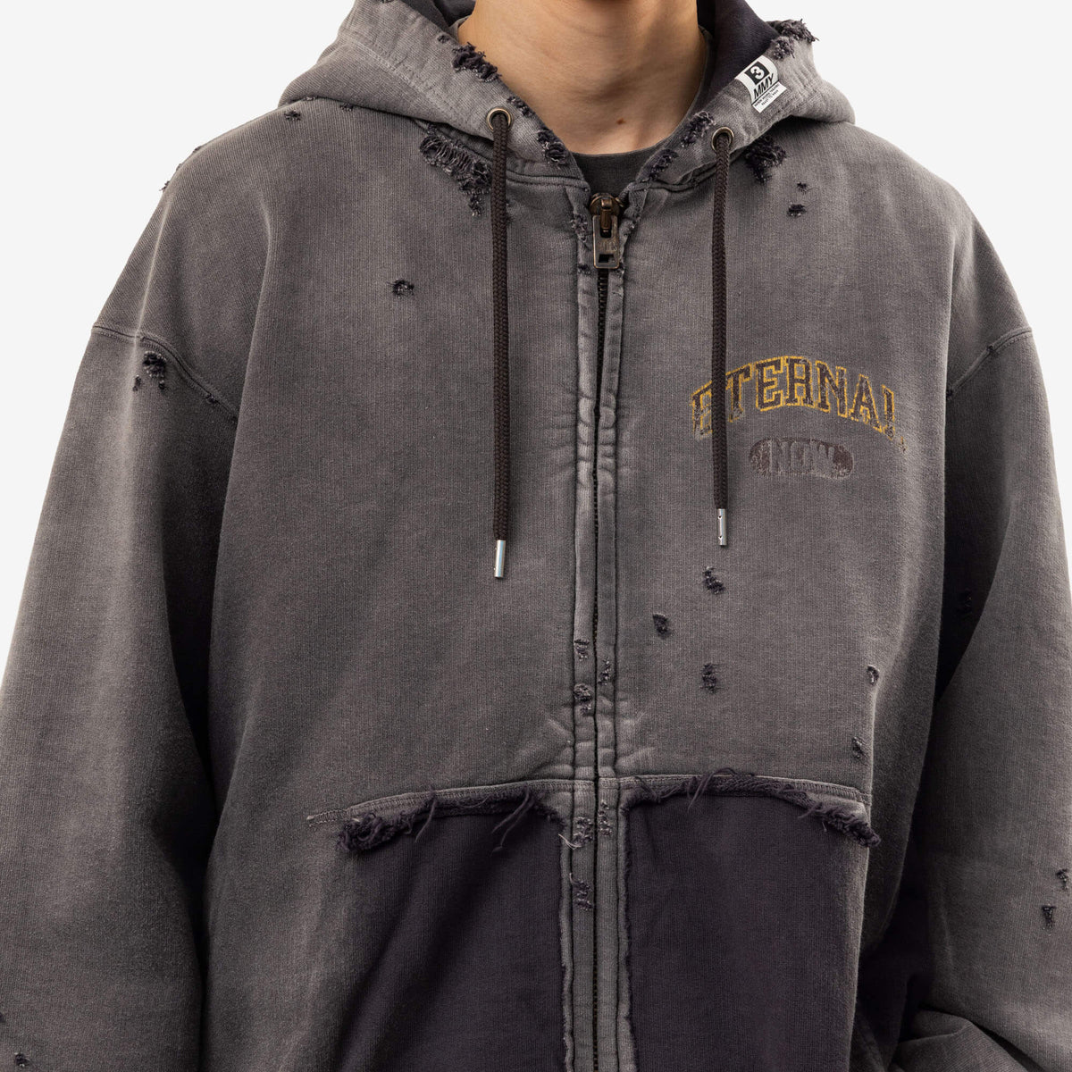 Mihara Yasuhiro Sun Faded Hoody Black-5