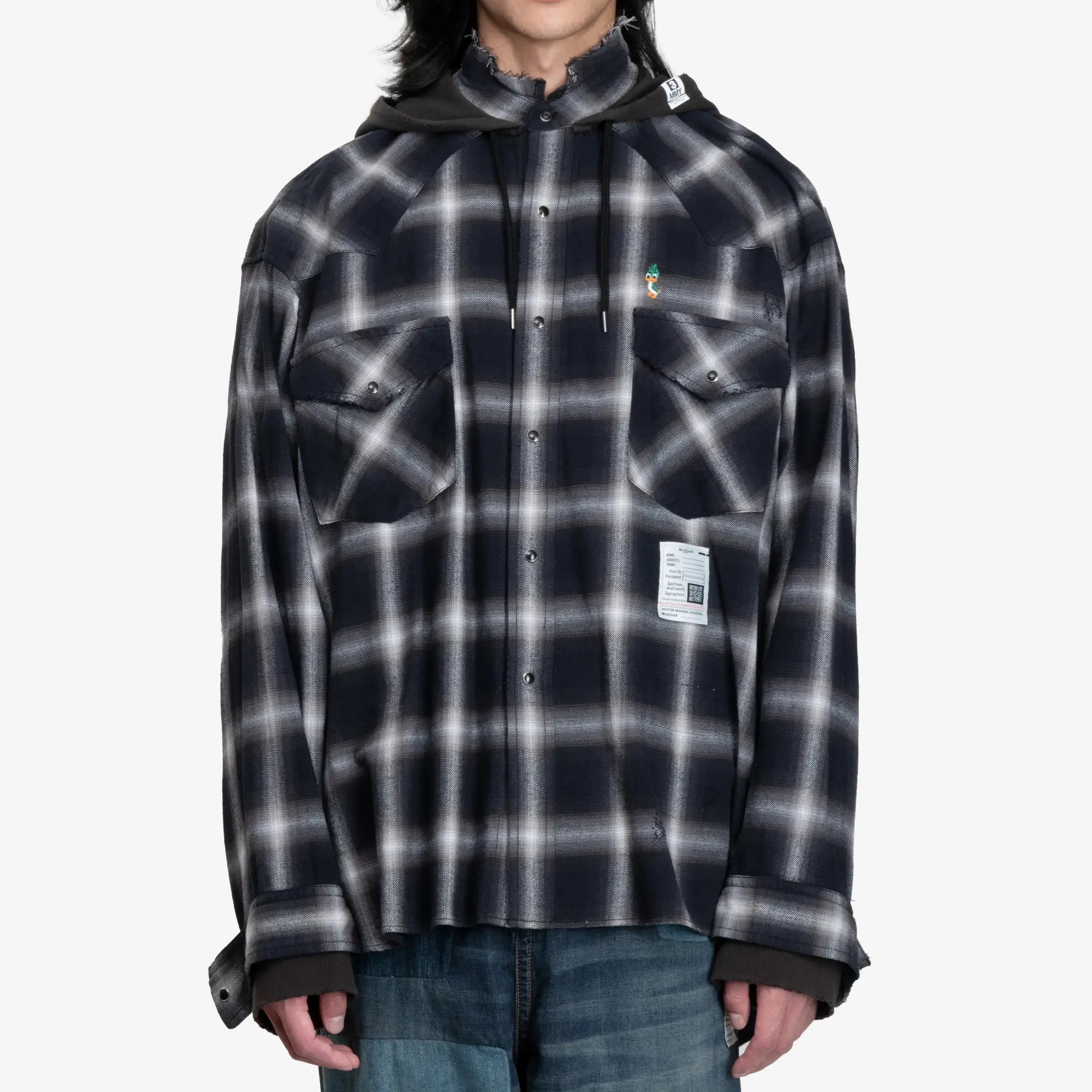 Mihara Yasuhiro Sweat Hoody LS Shirt Black - 1