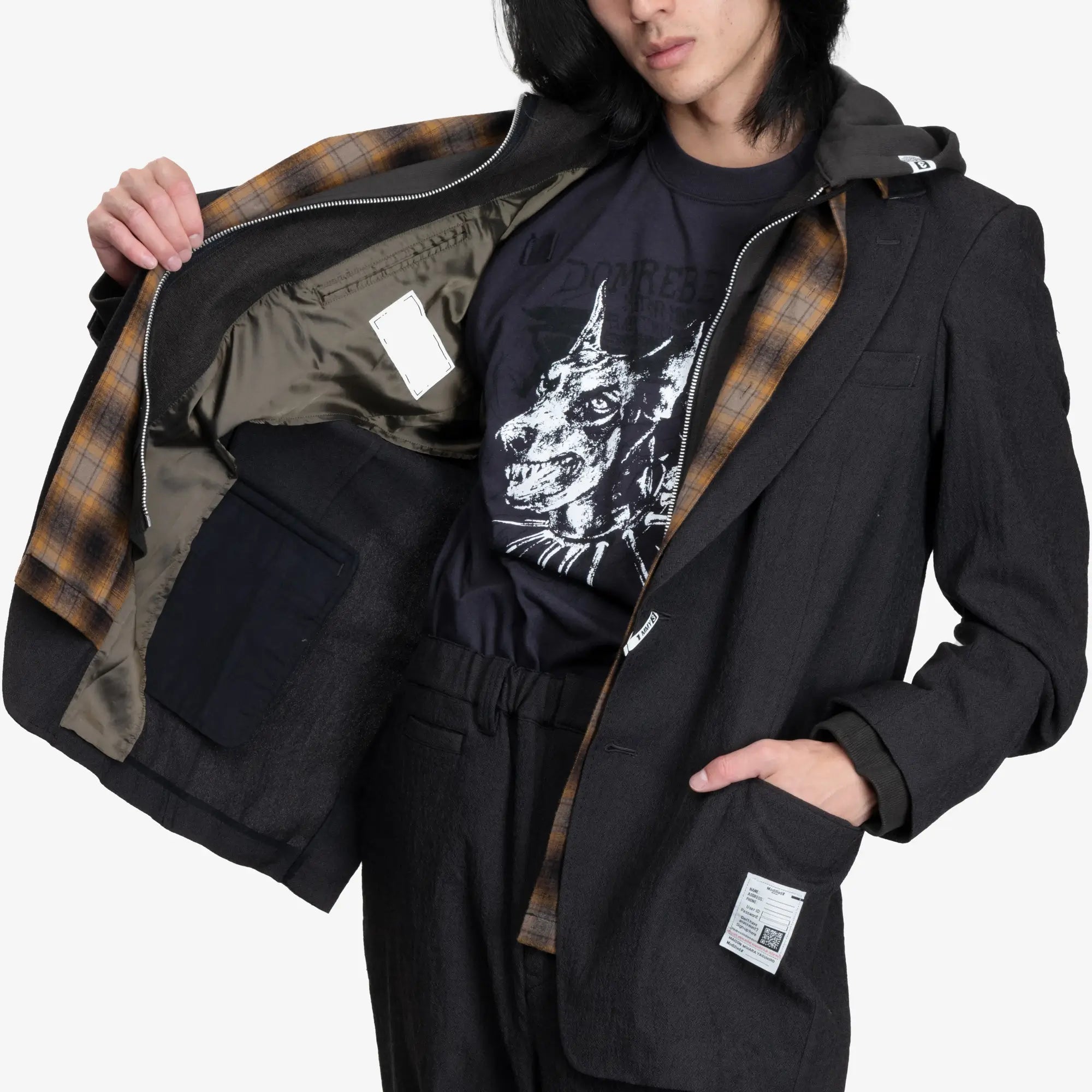 Mihara Yasuhiro Triple Layered Blazer Black - 6