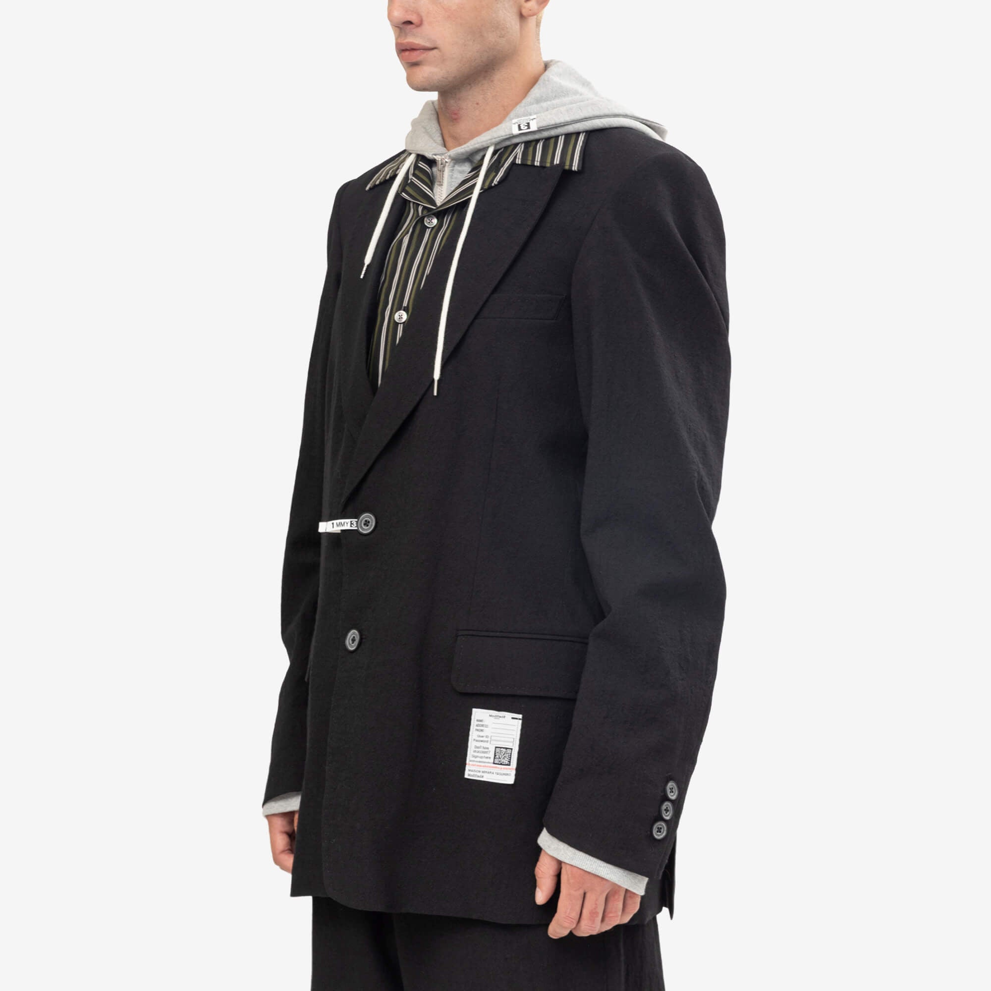 Mihara Yasuhiro Triple Layered Blazer Black-3