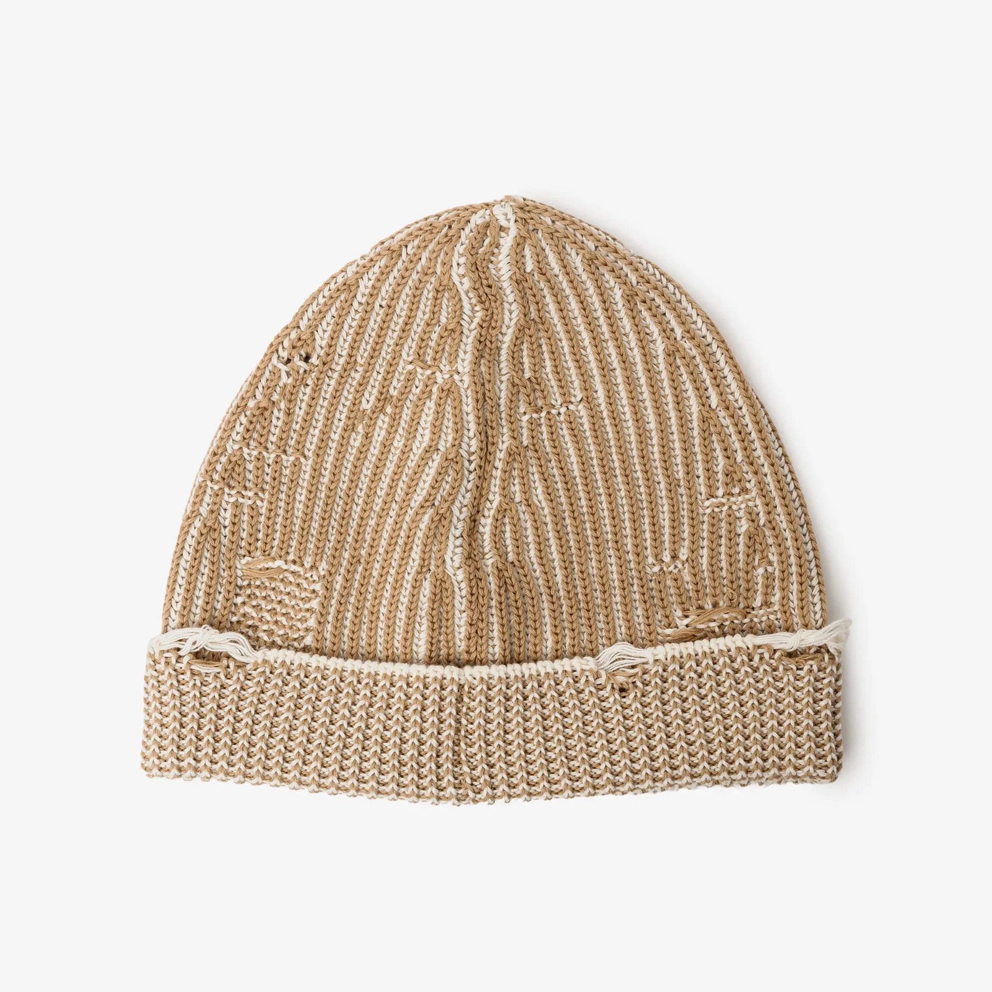 MM6 Amended Optical Rib Beanie Camel Chalk - 3